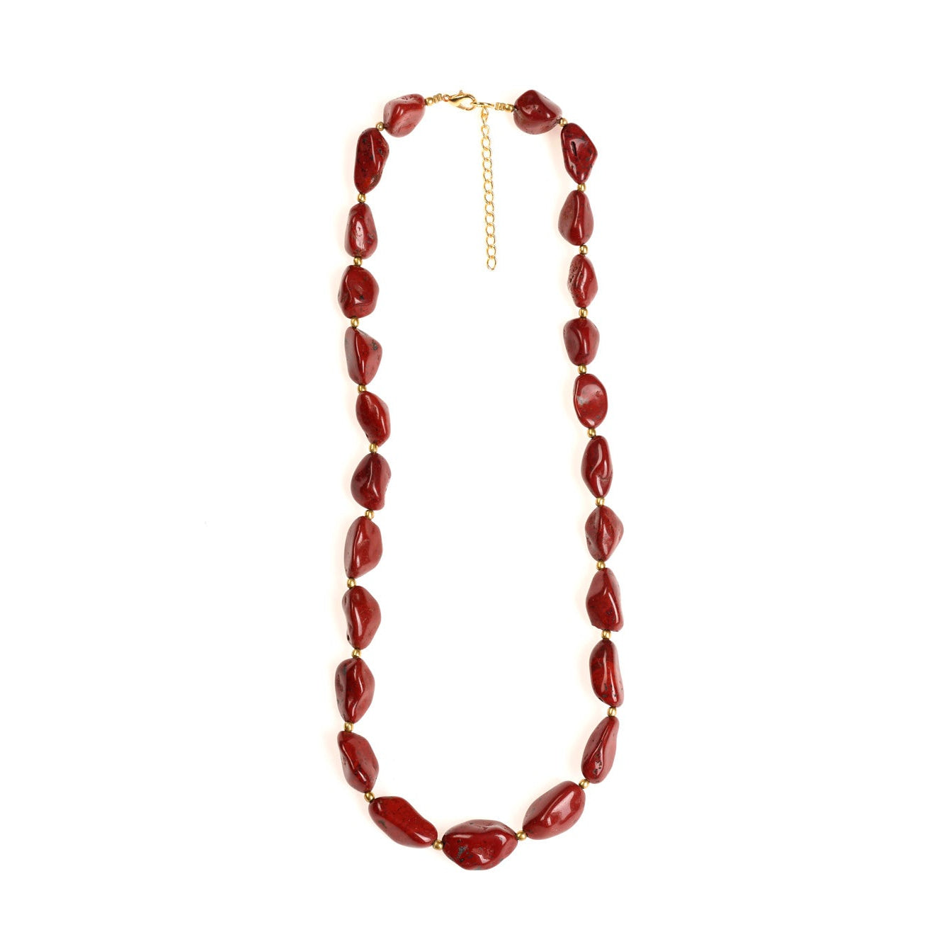 On Earth Mosqueta collana diaspro marrone 60 cm