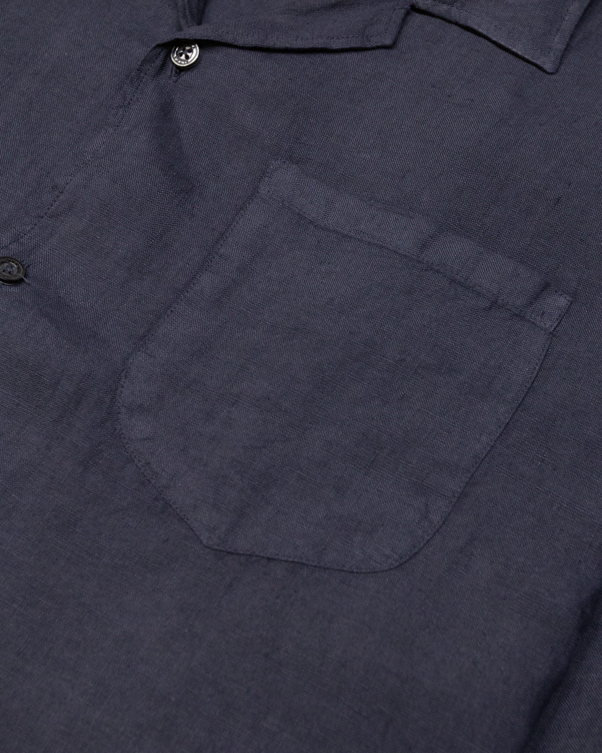 Altea Eliot camicia lino blu abisso bowling over