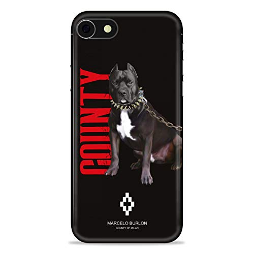Marcelo Burlon Dogo cover iPhone 8/7/6 rigida nera
