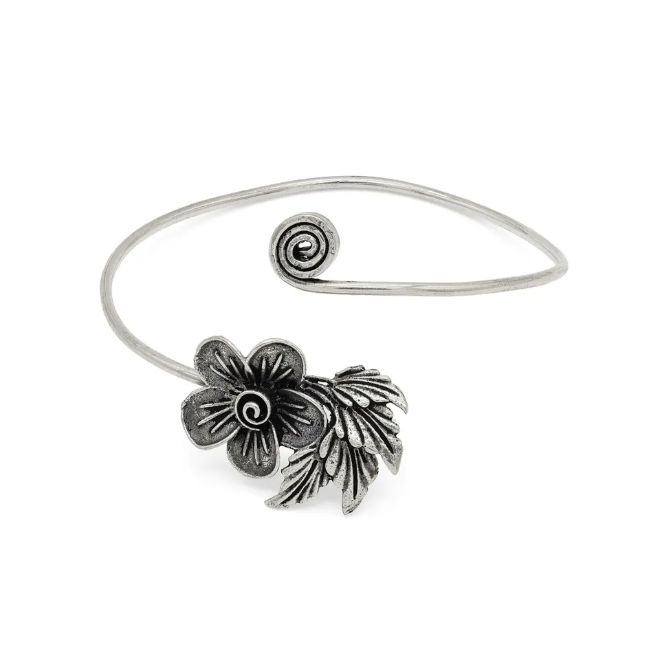 On Earth Cooperative Collection Fresia bracciale ottone argentato