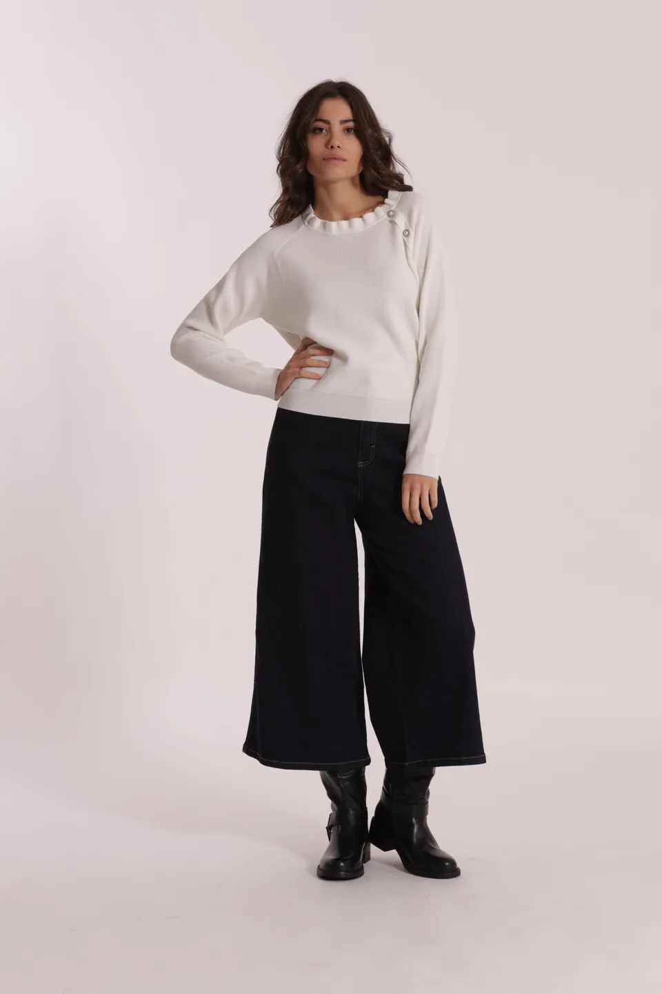 Mimi Mua Jeans Cropped jeans corti cotone
