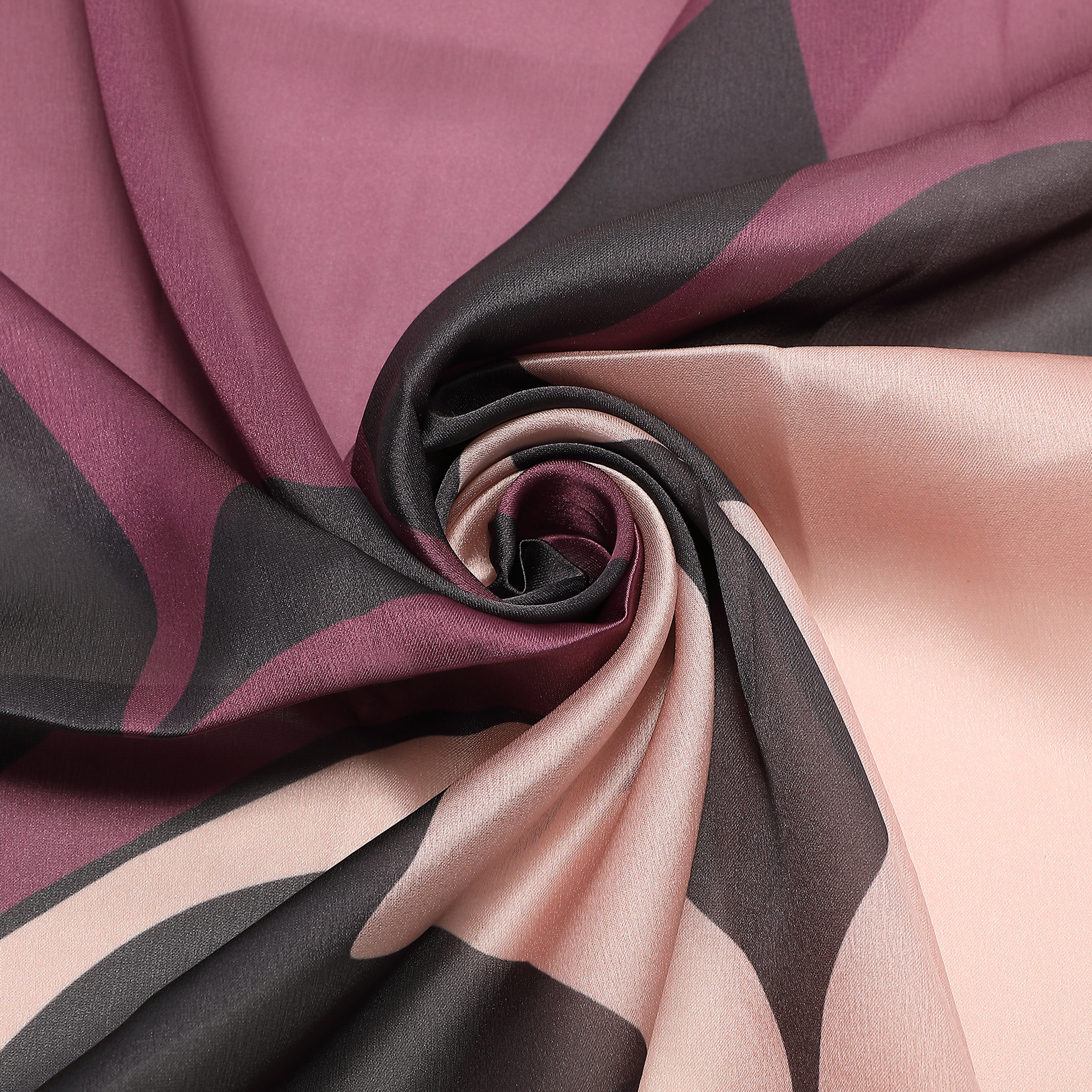 Mimi Mua Foulard Foglia Obliqua 90x90 Nero