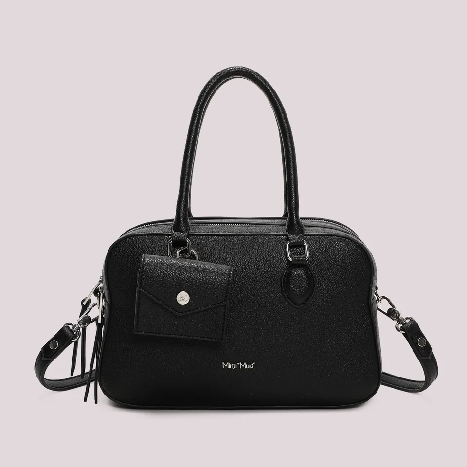 Mimi Mua 3 Zip borsa a spalla con borsina nero