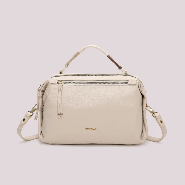 Mimi Mua borsa bauletto manico intrecciato nero