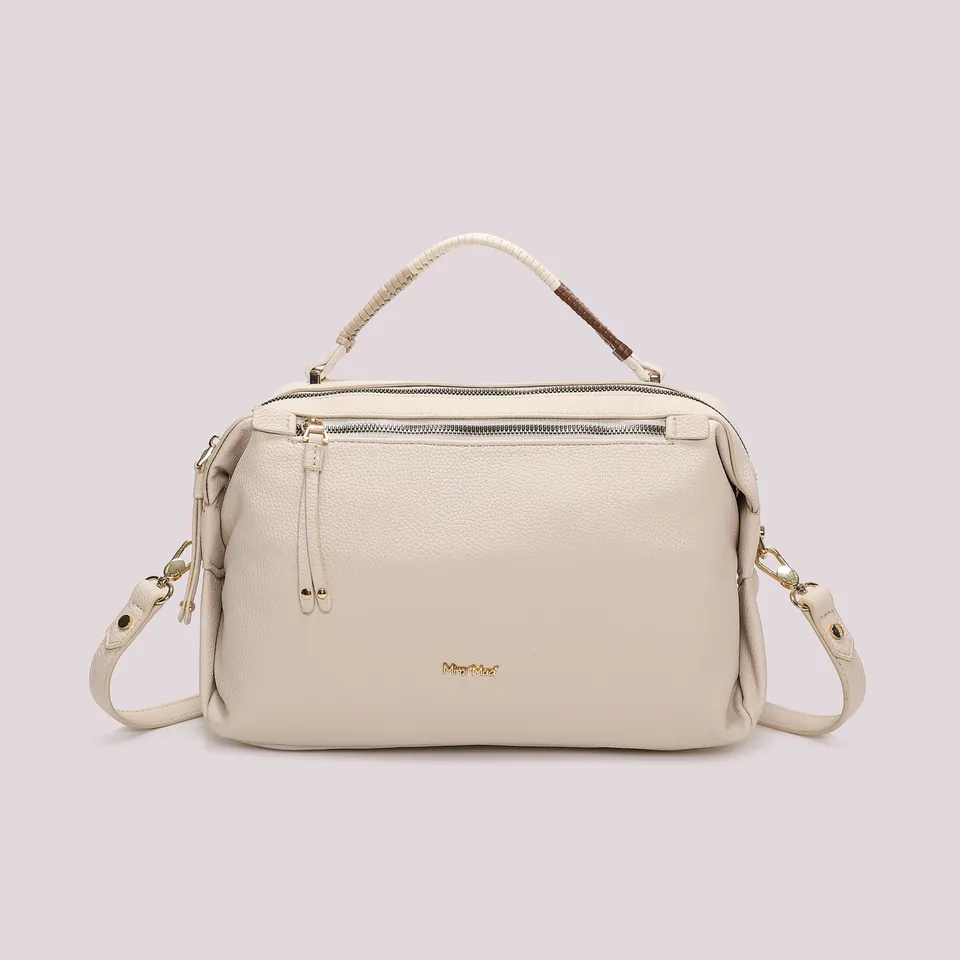 Mimi Mua borsa bauletto manico intrecciato nero