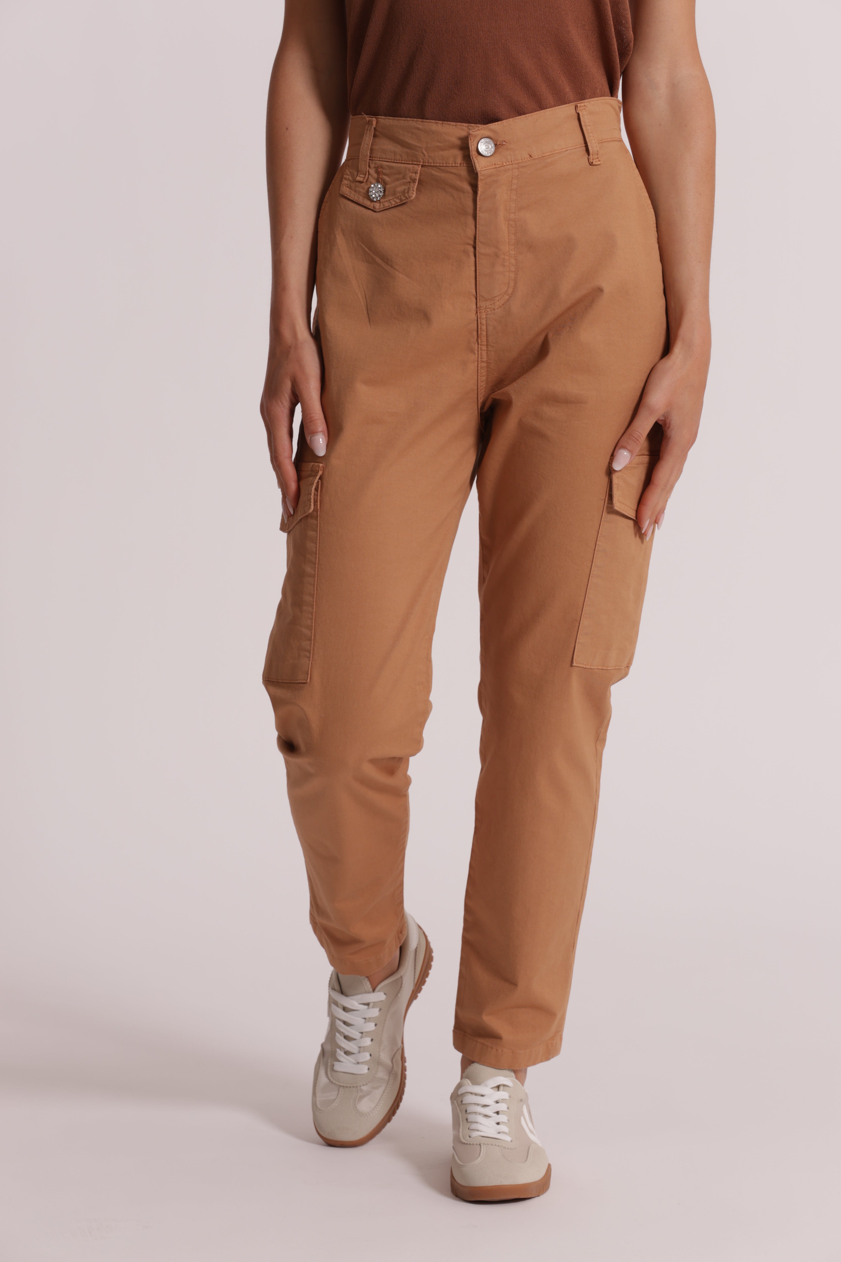 Mimi Mua pantalone tasconi bengalina burro