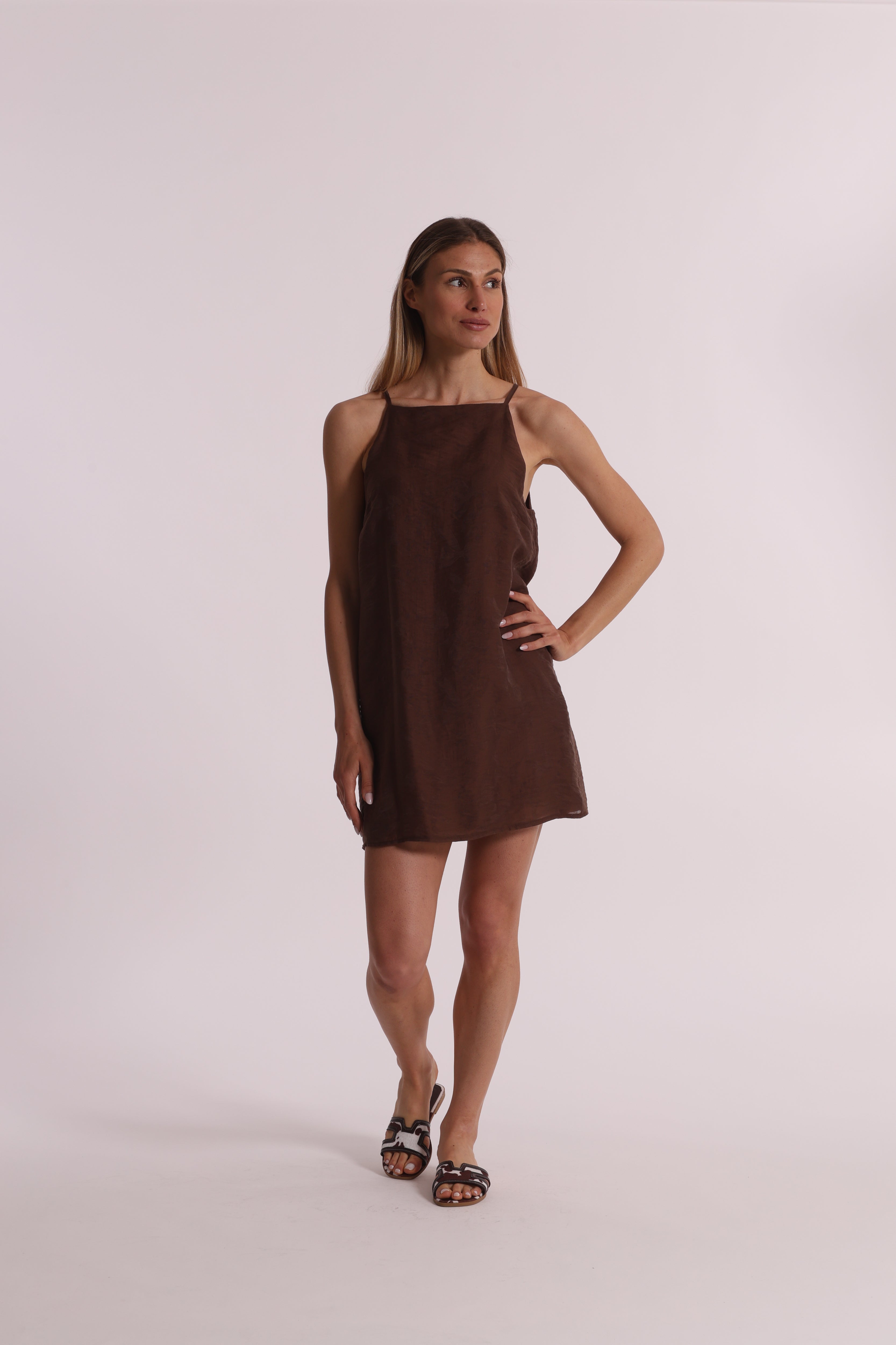 Mimi Mua Abito Corto Jacquard Rosa Raffinato
