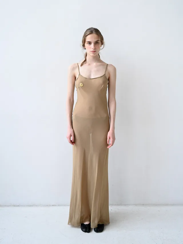 GiglioTigrato Susy Slip Dress I abito beige viscosa unica