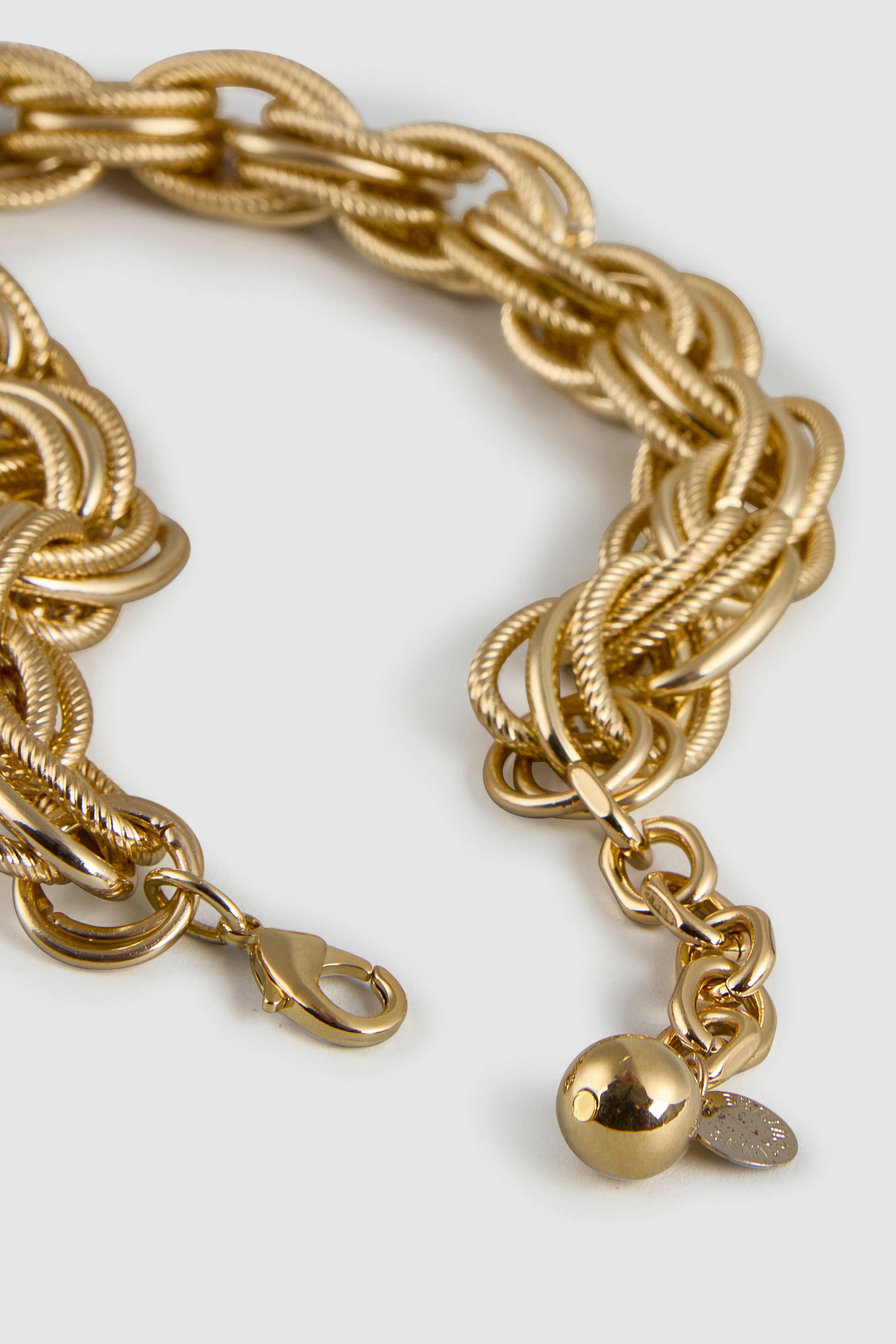 Semicouture Coralie collana catena oro moschettone