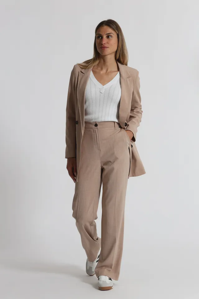Mimi Mua Pantalone Palazzo Beige