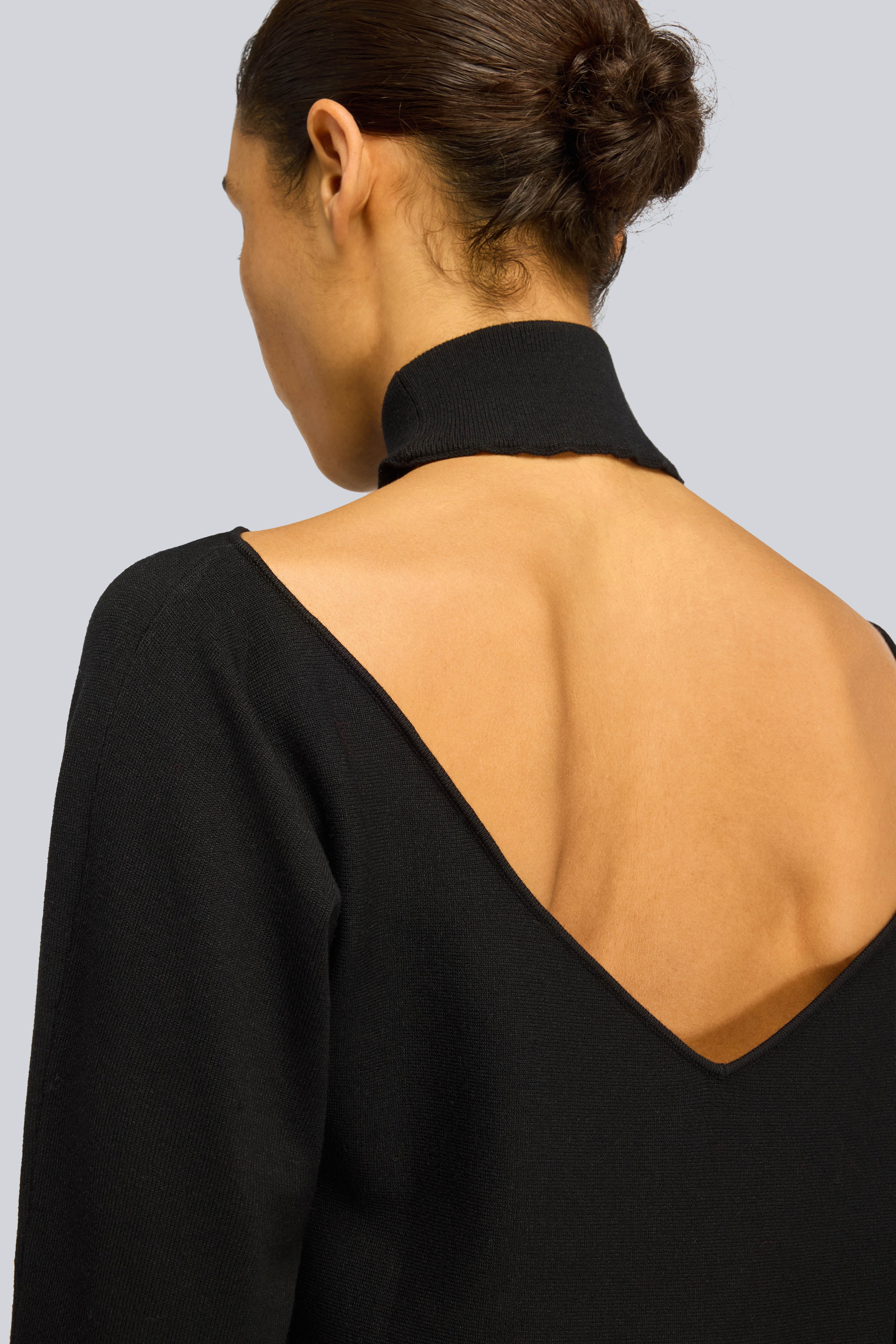 Semicouture Blache S6WC33 maglia nero scollo schiena