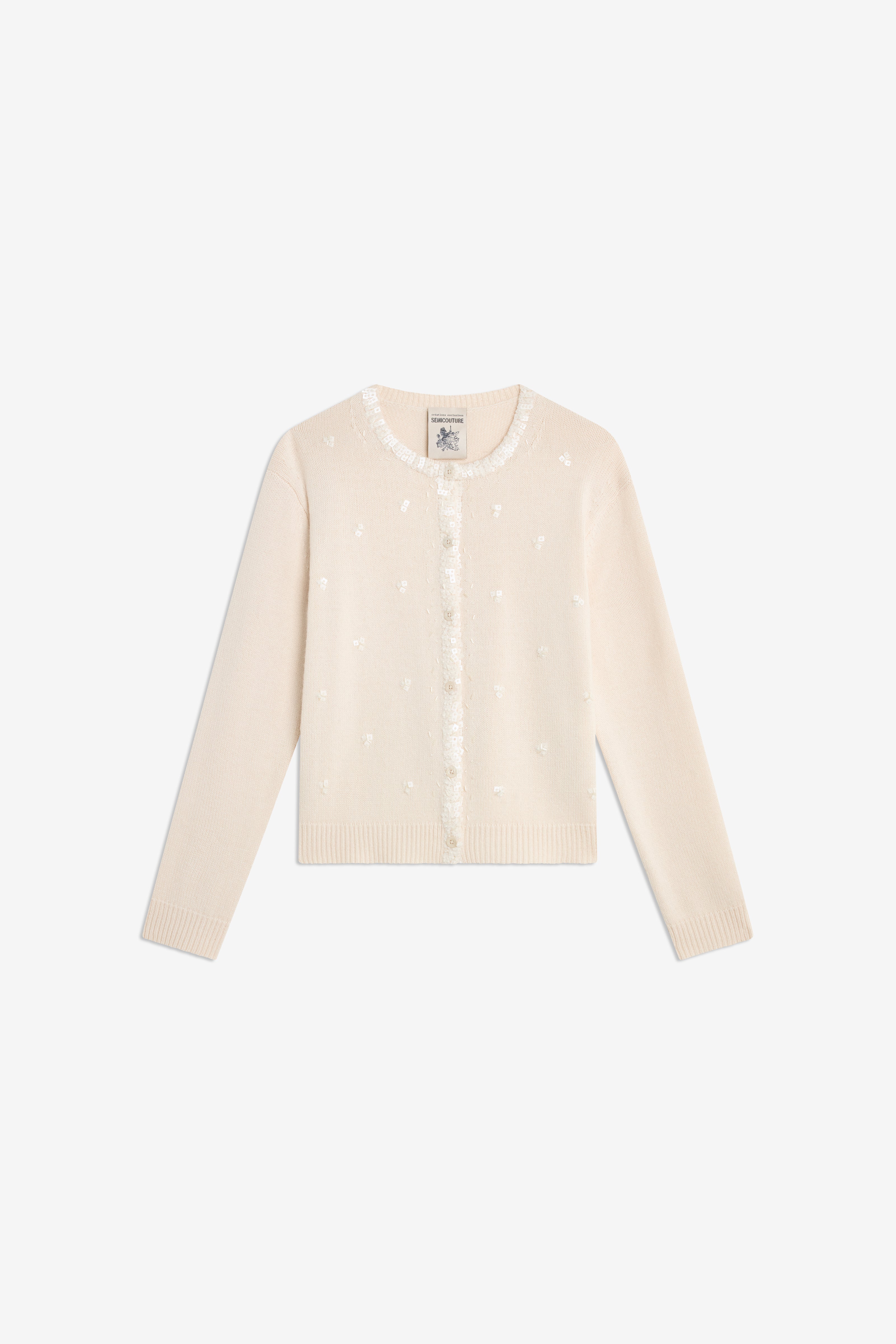 Semicouture Gipsy cardigan misto cashmere ricamo