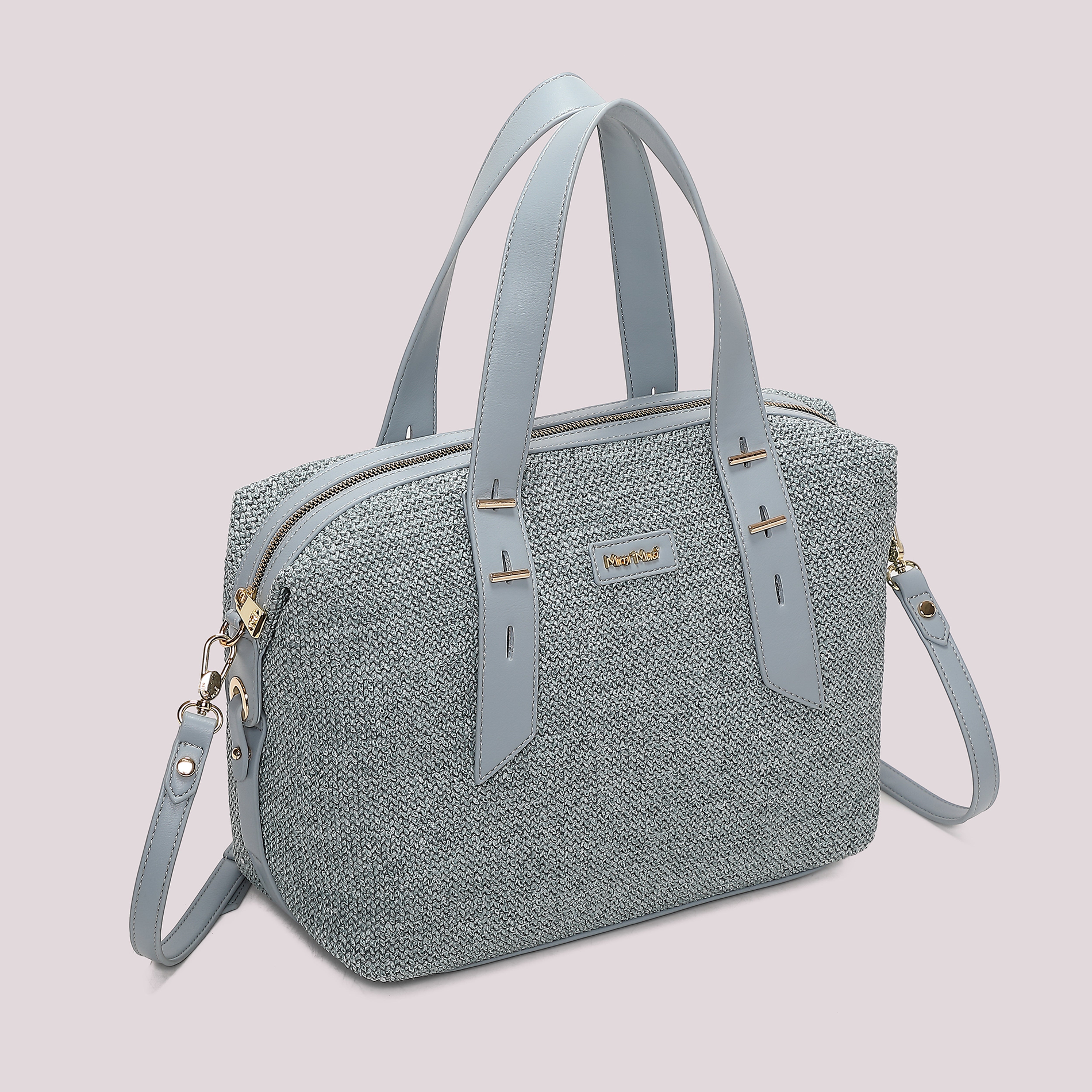 Mimi Mua Borsa Bauletto in Paglia Beige