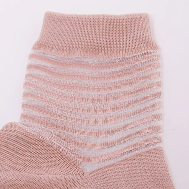 Mimi Mua Calzini e Righe Rosa Misto Cotone