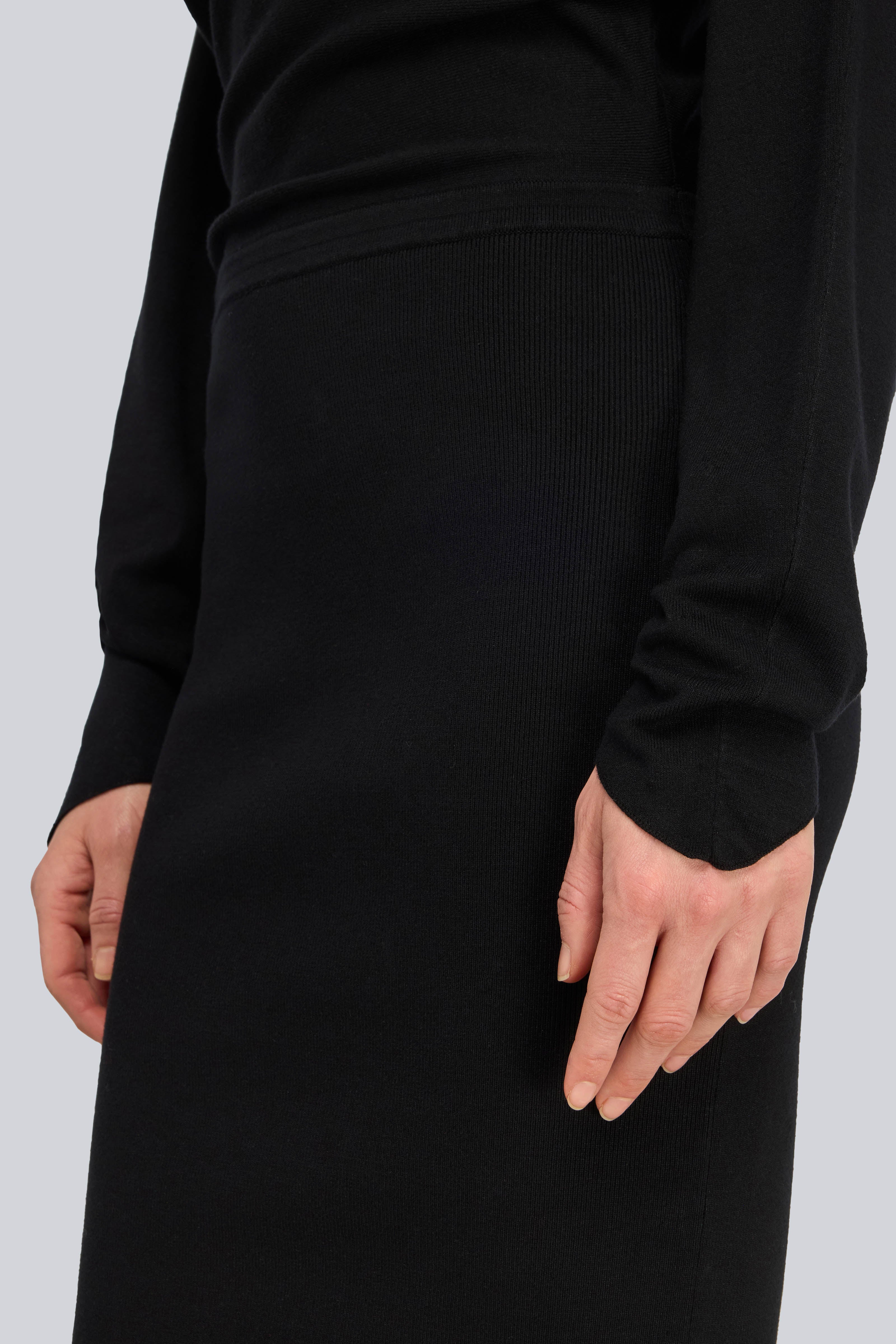 Semicouture Callie S6WC39 abito nero viscosa elasticizzata