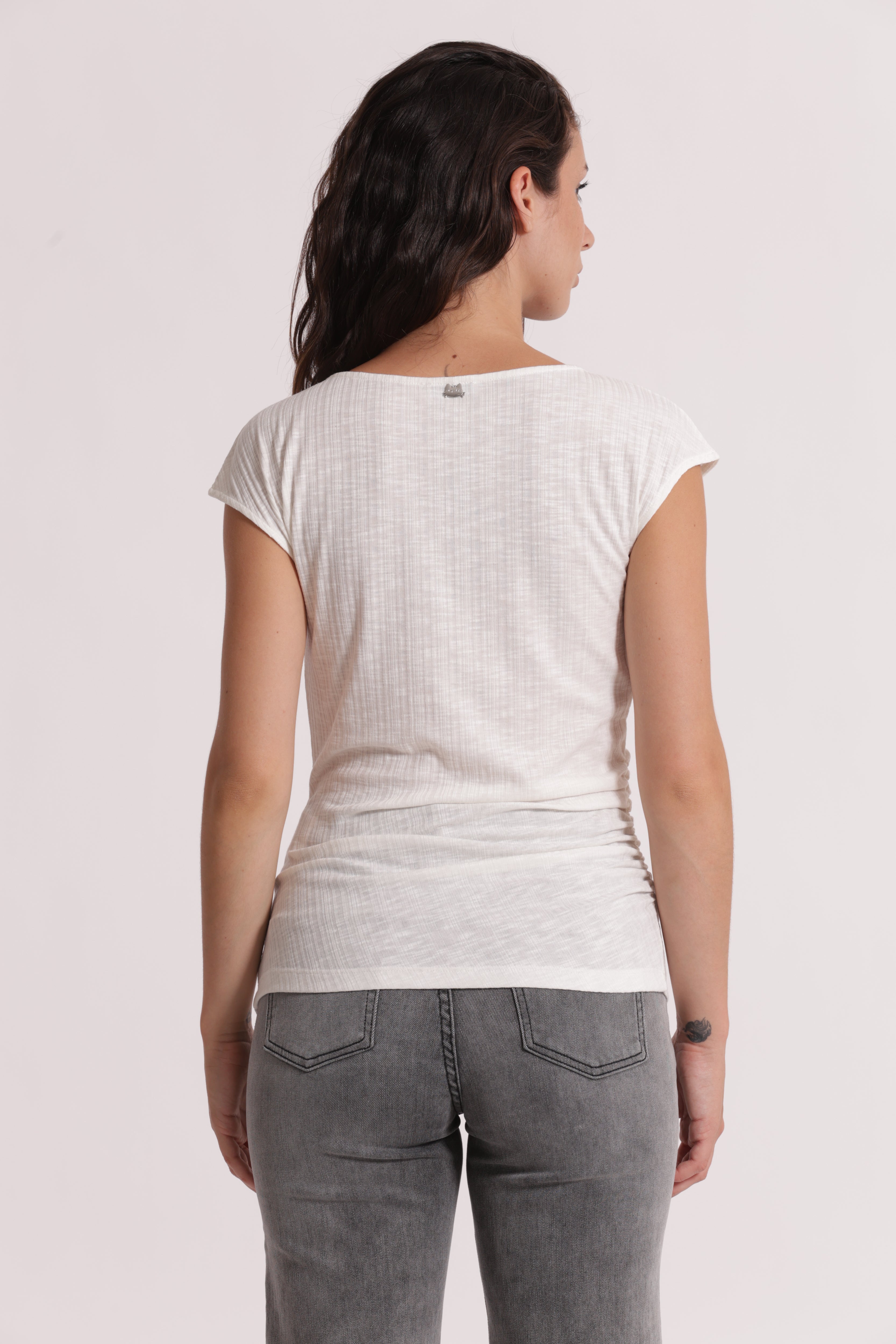 Mimi Mua T-Shirt Arriccio Laterale Nero