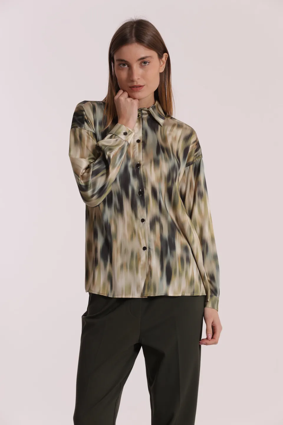 Mimi Mua Fantasia Fusion camicia uomo fantasia poliestere