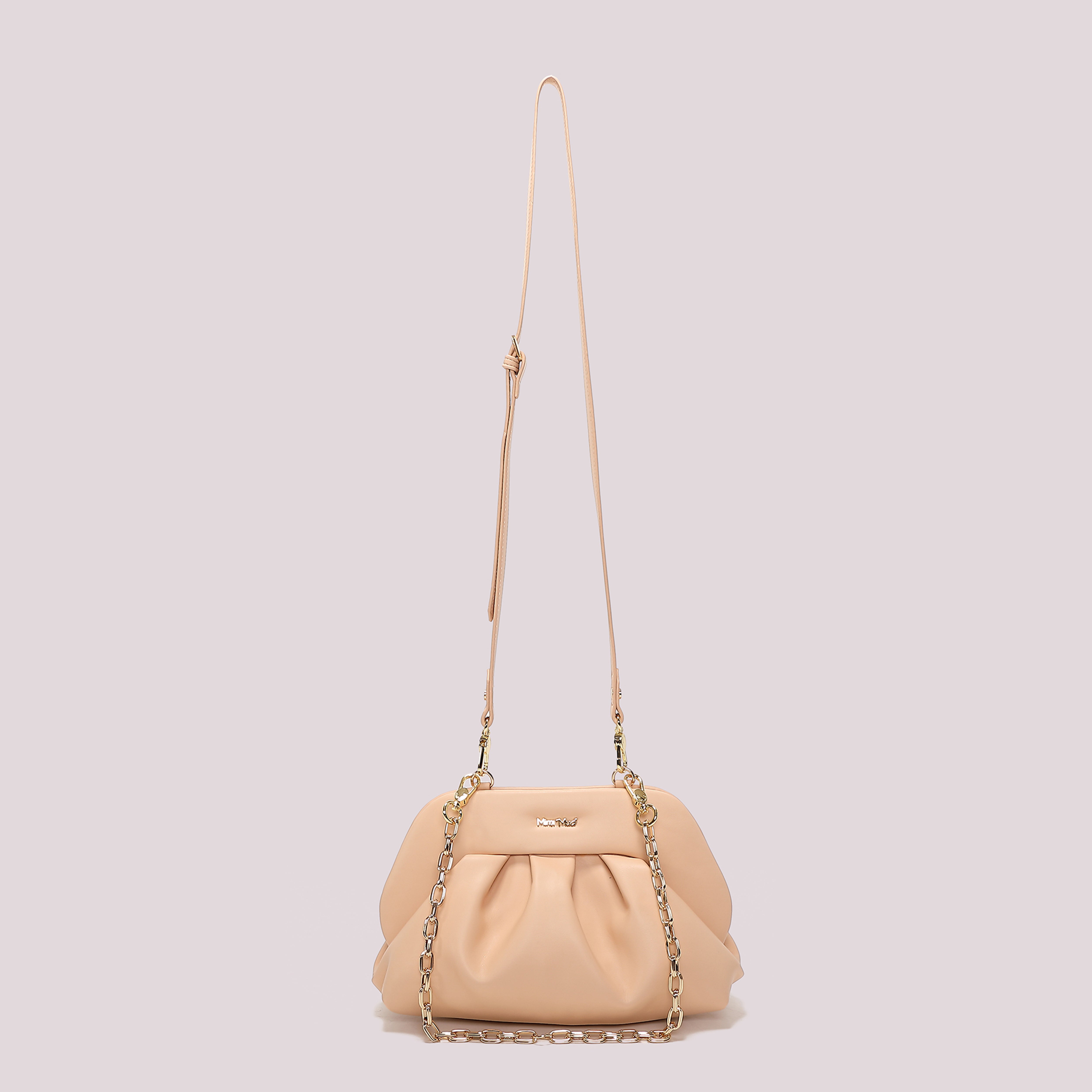 Mimi Mua Borsa Clutch Bombata Nera