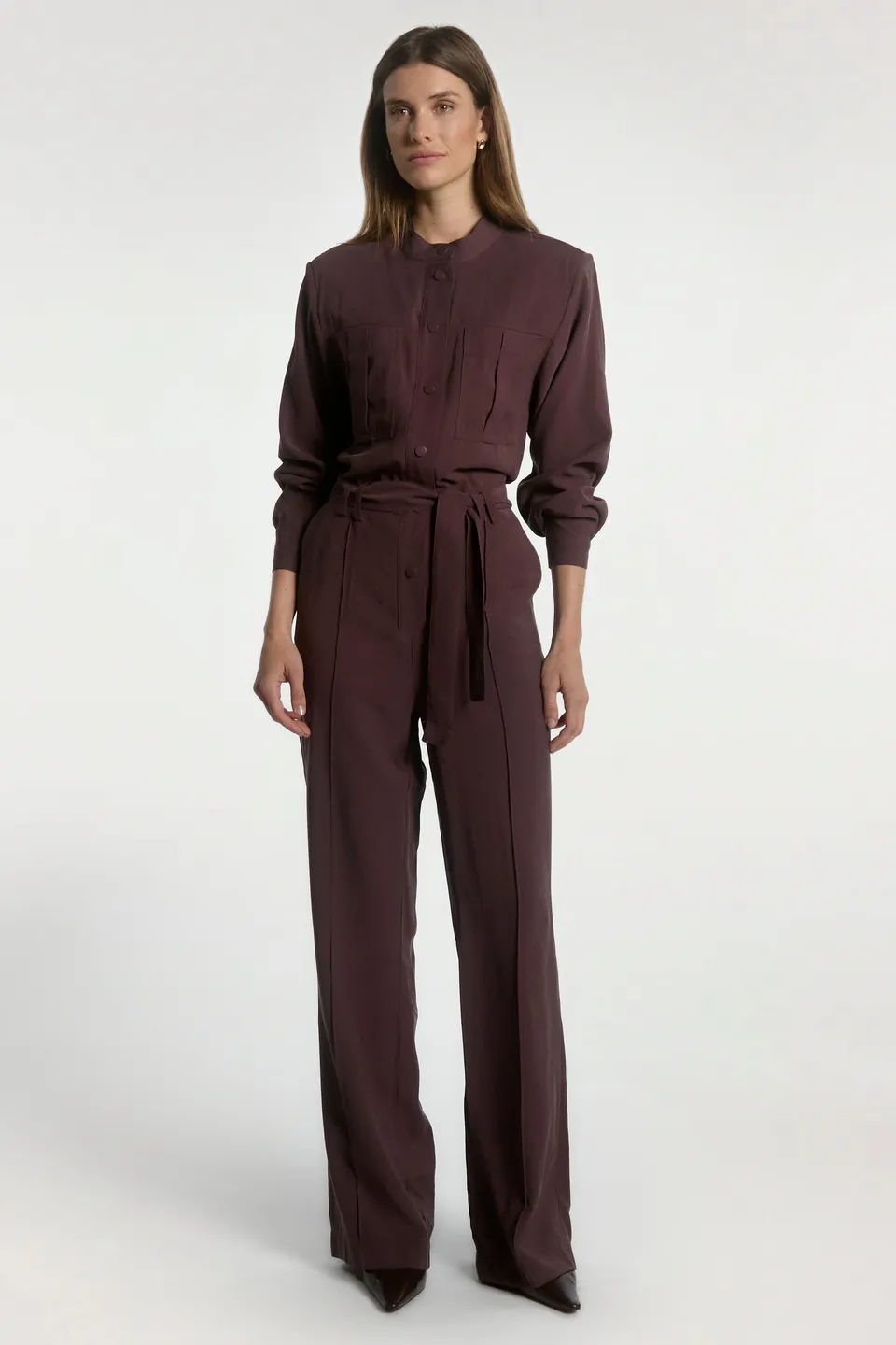 Aaiko Lise tuta bordeaux manica lunga elegante