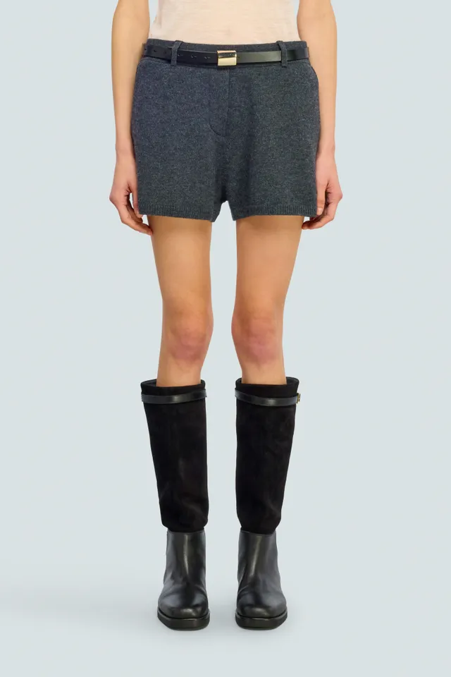 Semicouture Debby shorts misto cashmere grigio