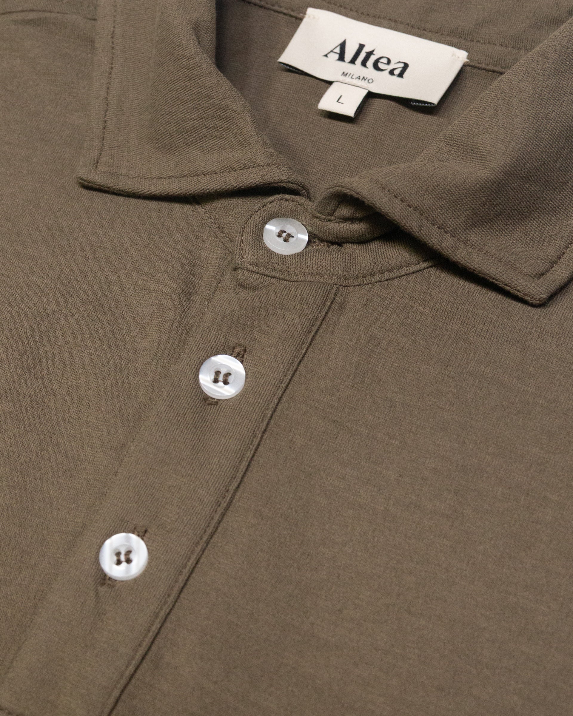Altea Greg polo in jersey cotone verde army