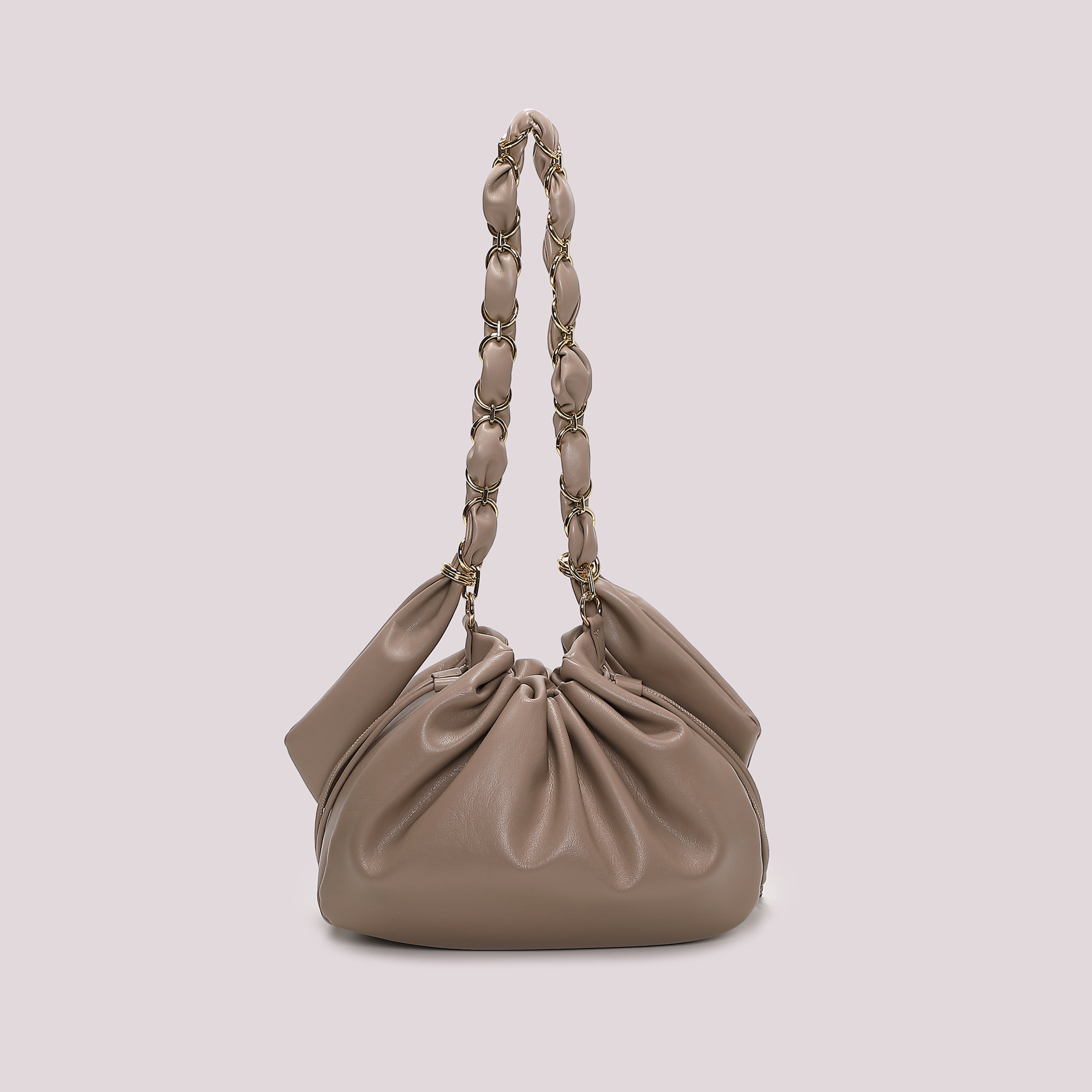 Mimi Mua Borsa Spalla Catena Manici Nero Ecopelle