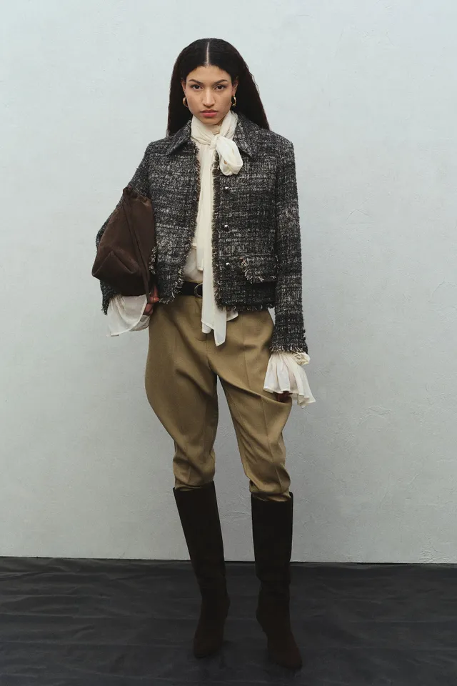 Semicouture Bethney pantaloni cachi flanella