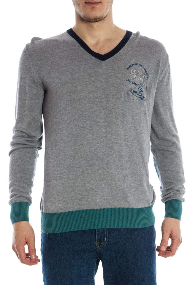 La Martina maglia 02M529 grigia XL girocollo cotone