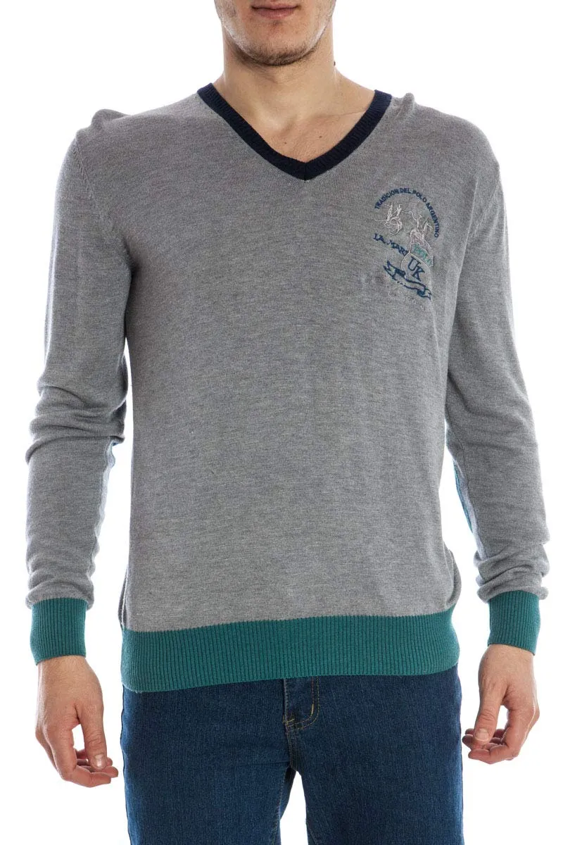 La Martina maglia 02M529 grigia XL girocollo cotone