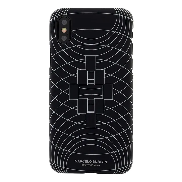 Marcelo Burlon iPhone XR custodia rigida con vetro temperato