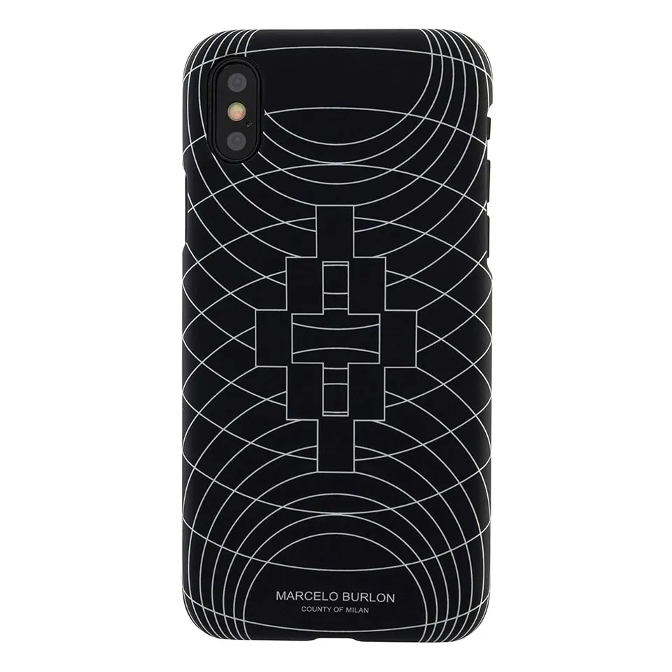 Marcelo Burlon iPhone XR custodia rigida con vetro temperato