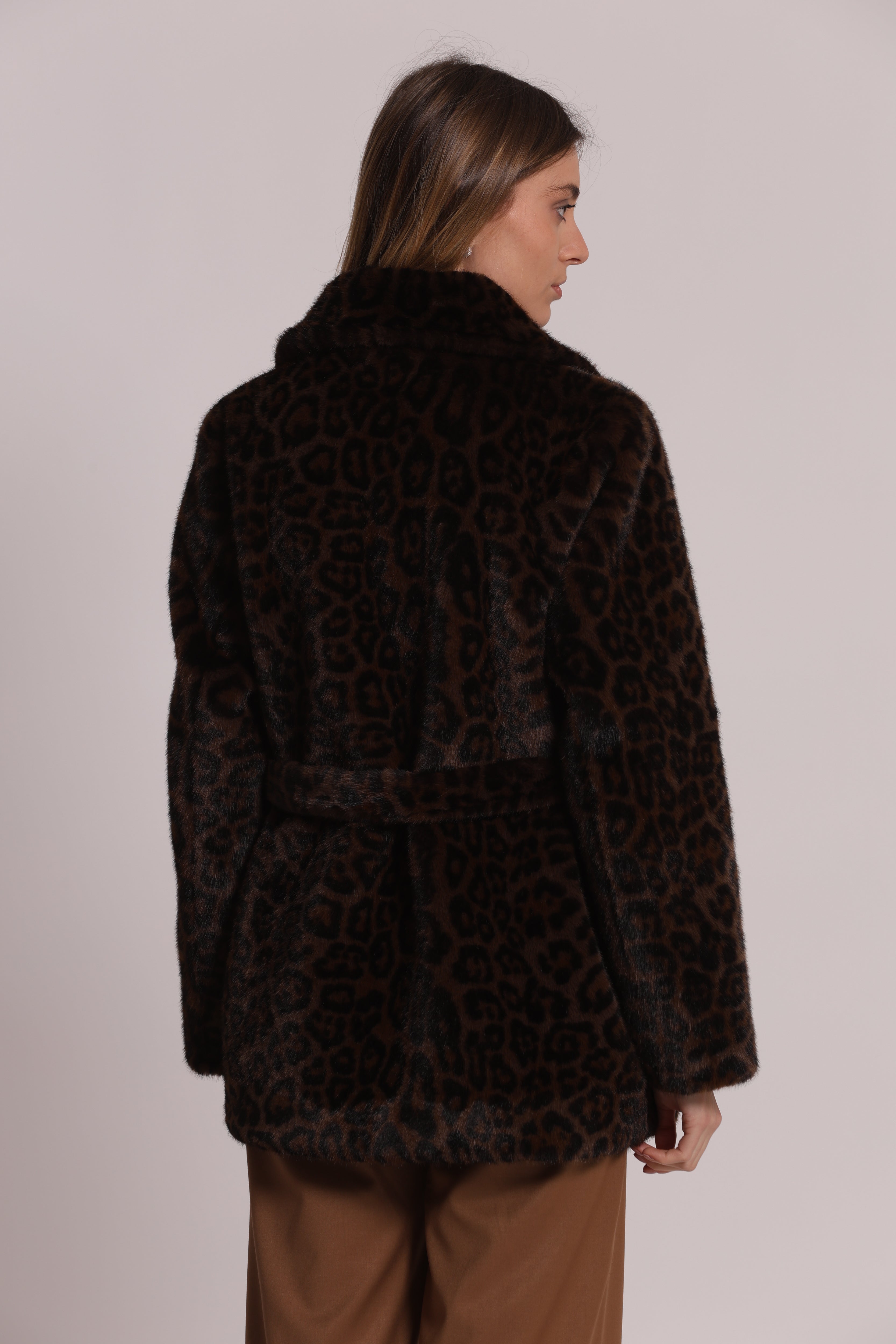 Mimi Mua Cappotto Pelliccia Animalier Ecologica