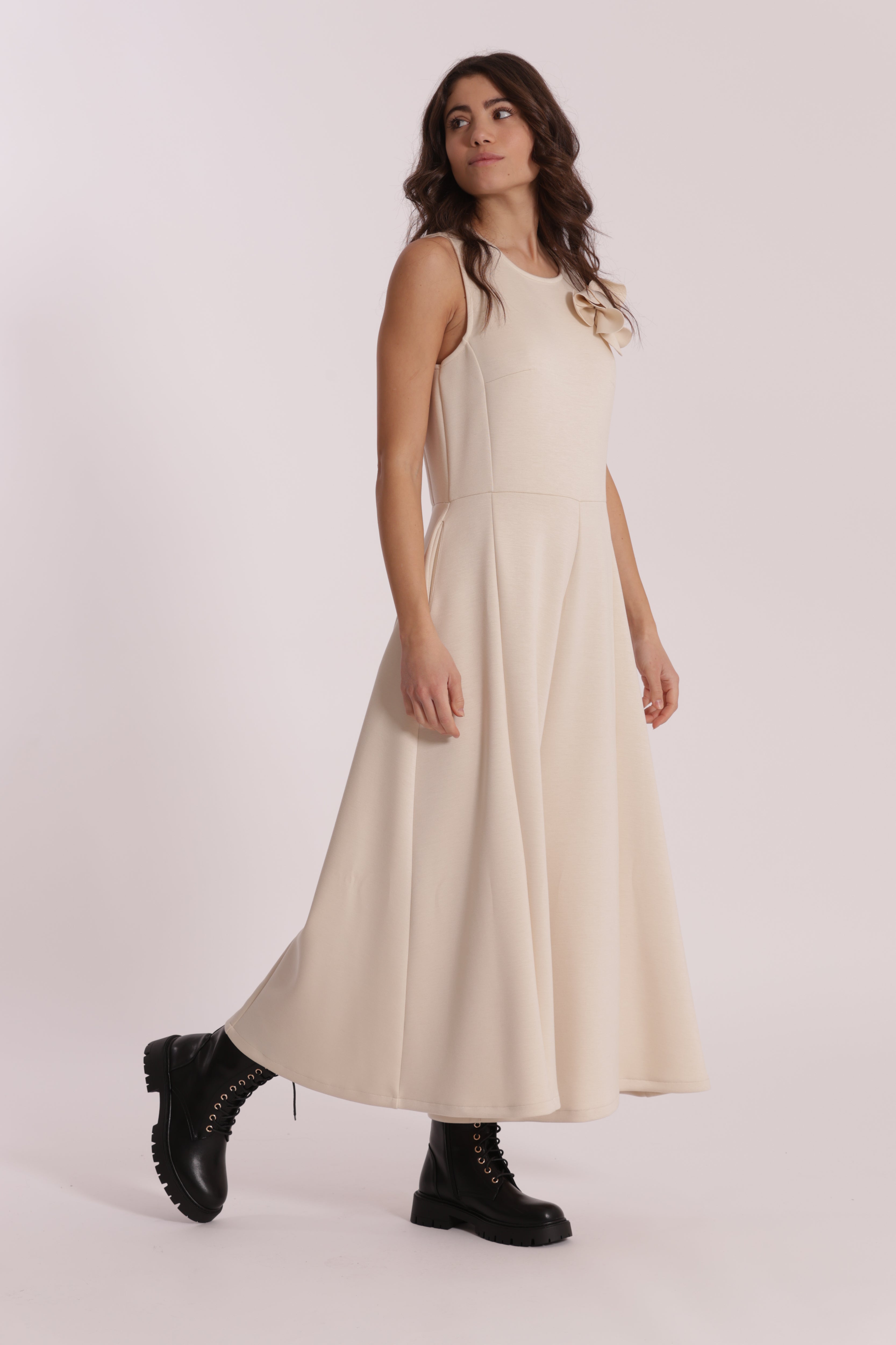 Mimi Mua Tuta Neoprene con Fiore Nera