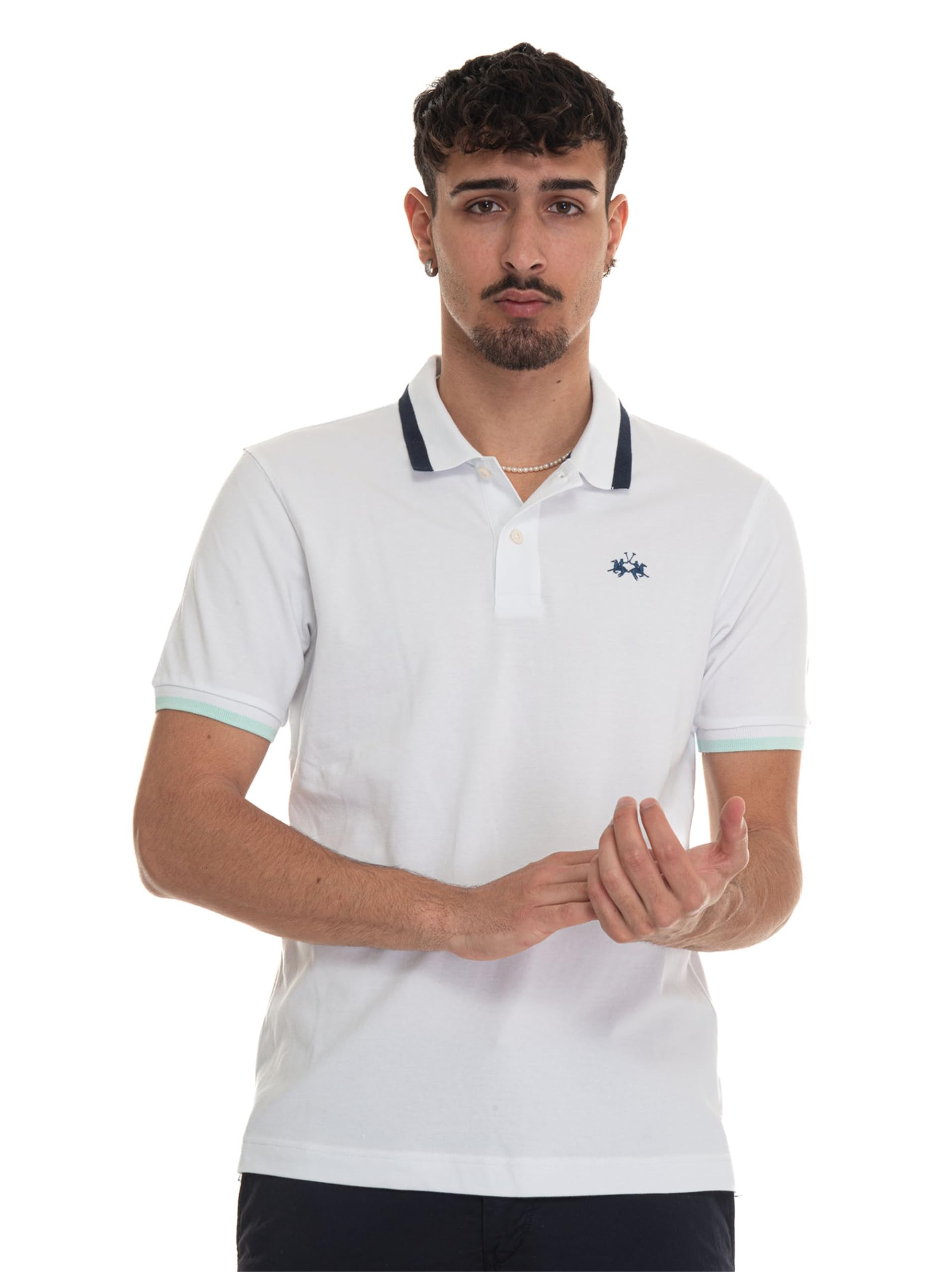 La Martina YMP006-PK001 polo uomo slim fit oliva S