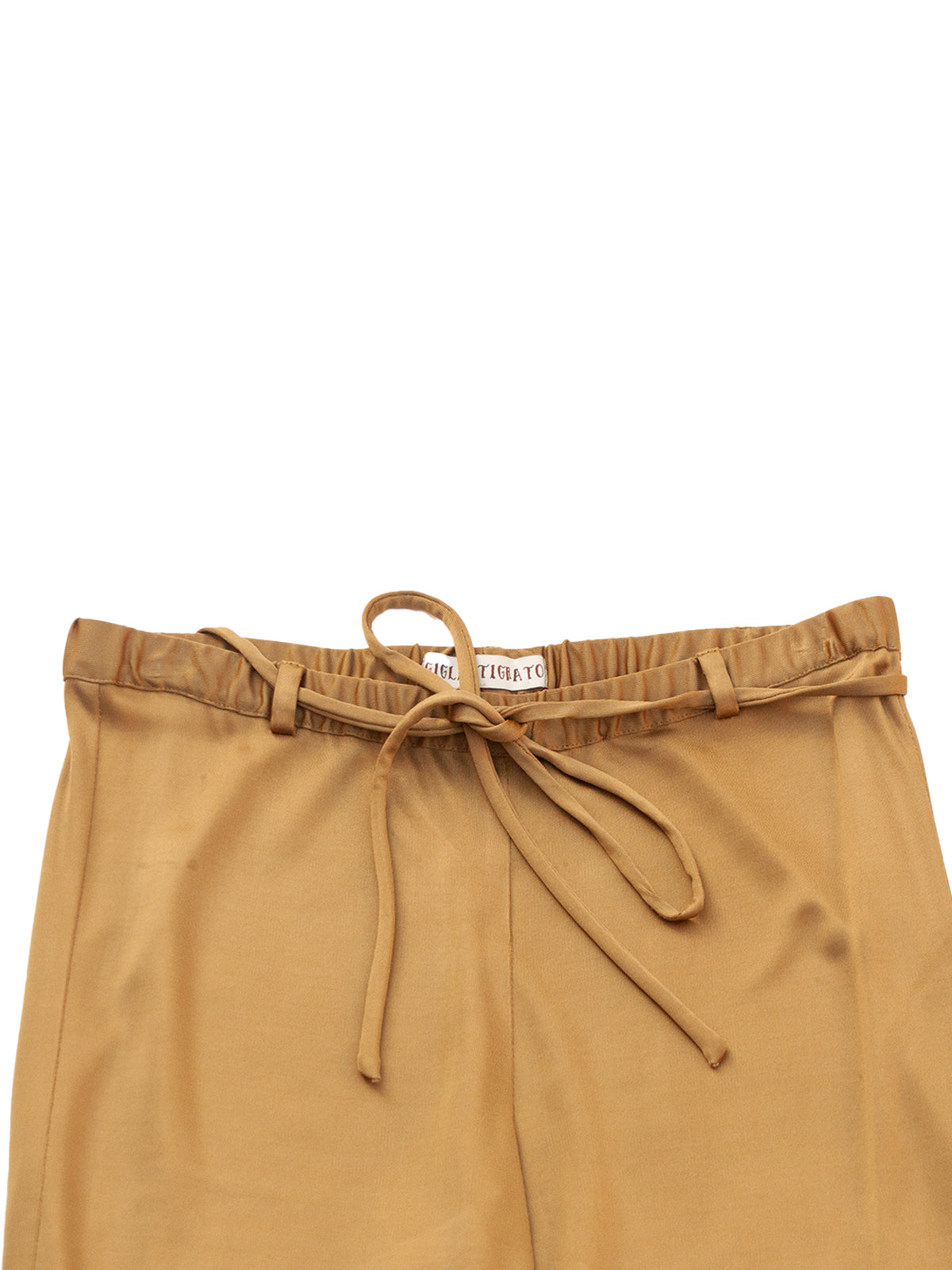 GiglioTigrato Wudang Pants pantaloni ocra viscosa