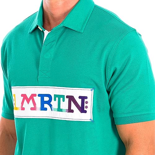 La Martina TMP305-JS303 polo uomo verde manica corta