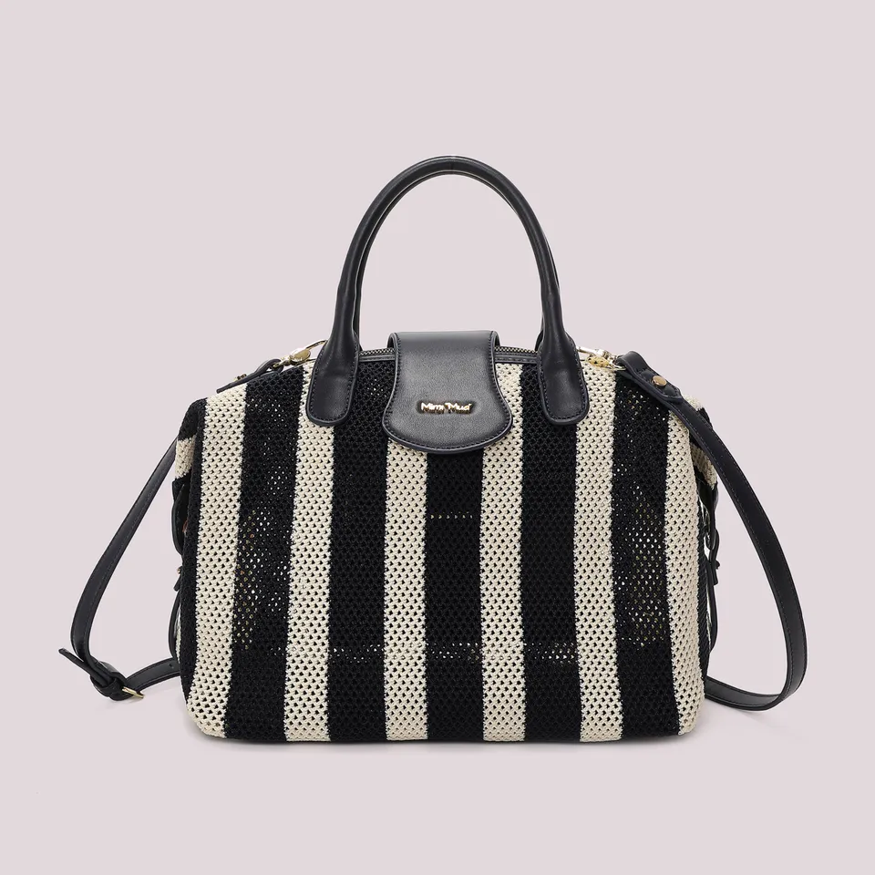 Mimi Mua Borsa Bauletto Rete a Righe borsa estiva