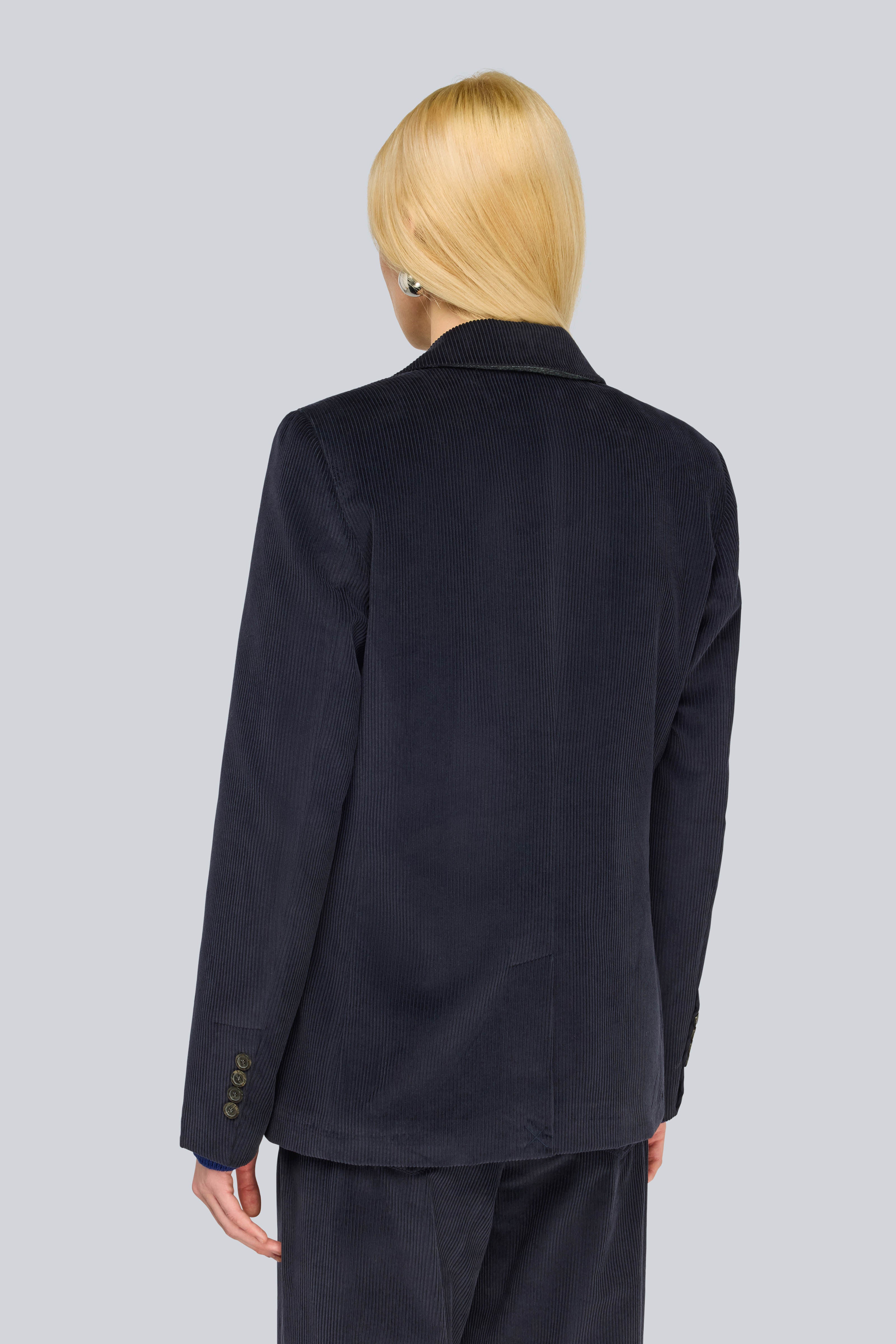 Semicouture Phyllida S6WR40 giacca blu notte velluto