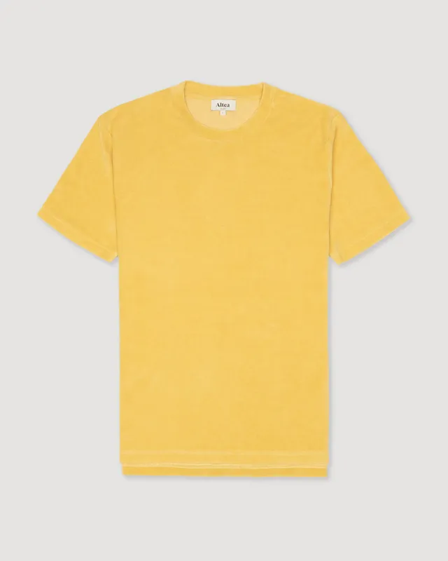 Altea Lewis t-shirt in spugna giallo chiaro cotone