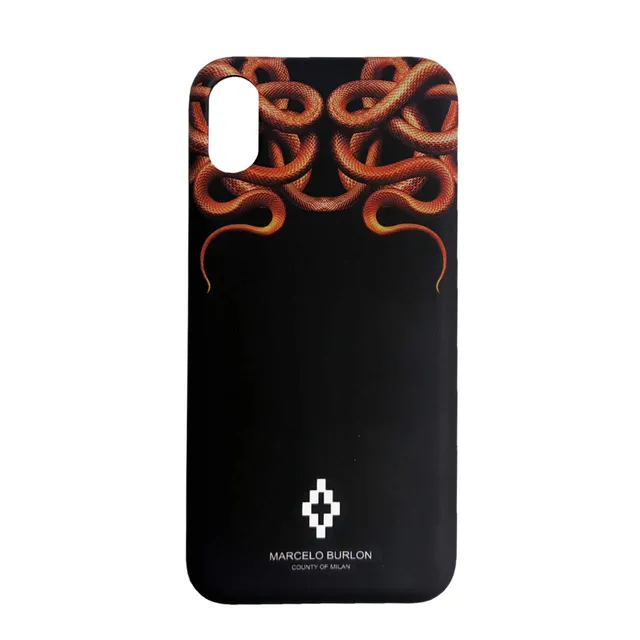 Marcelo Burlon Snake Gold cover iPhone X/XS antiscivolo