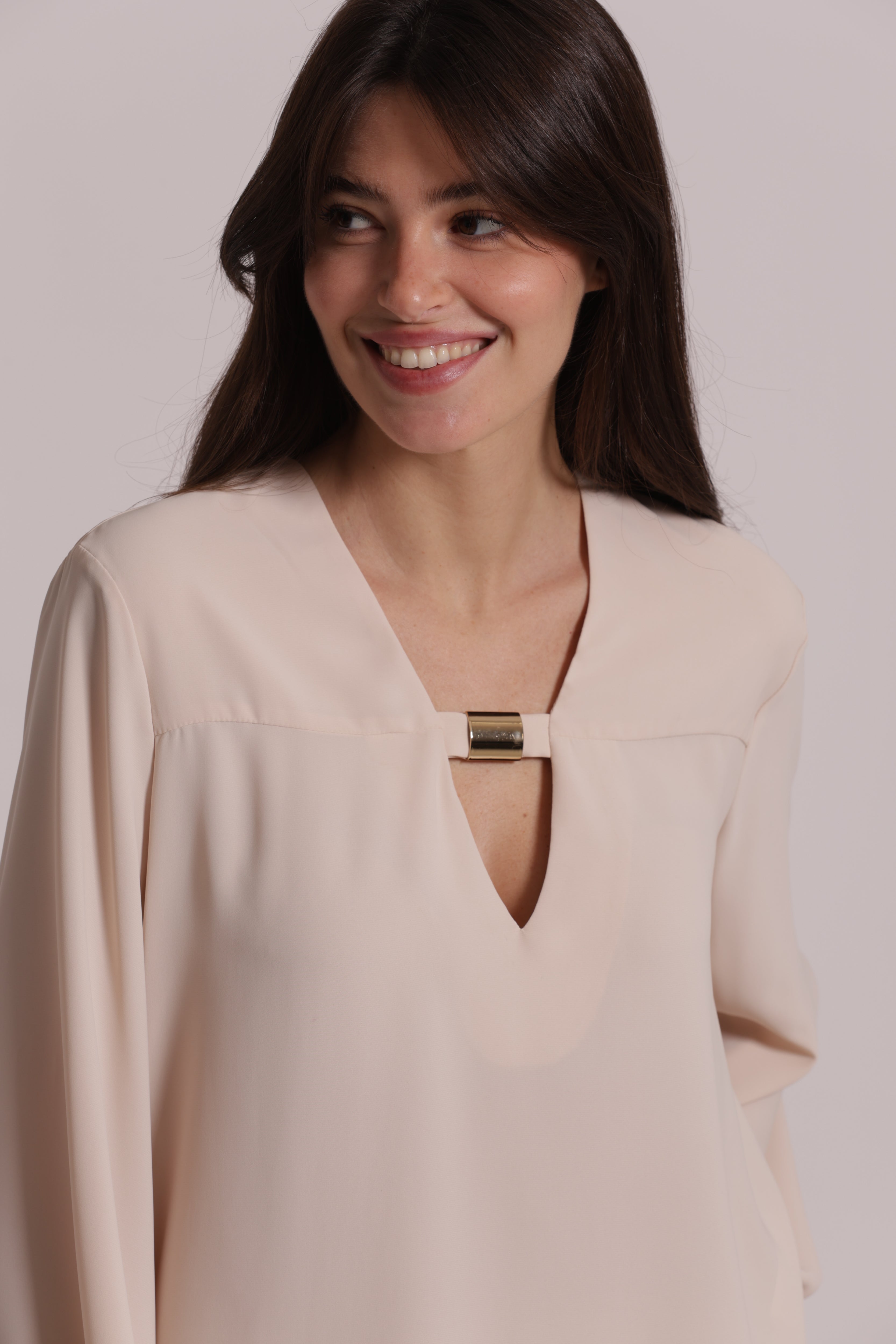 Mimi Mua Silkhand con Dettaglio blusa nero