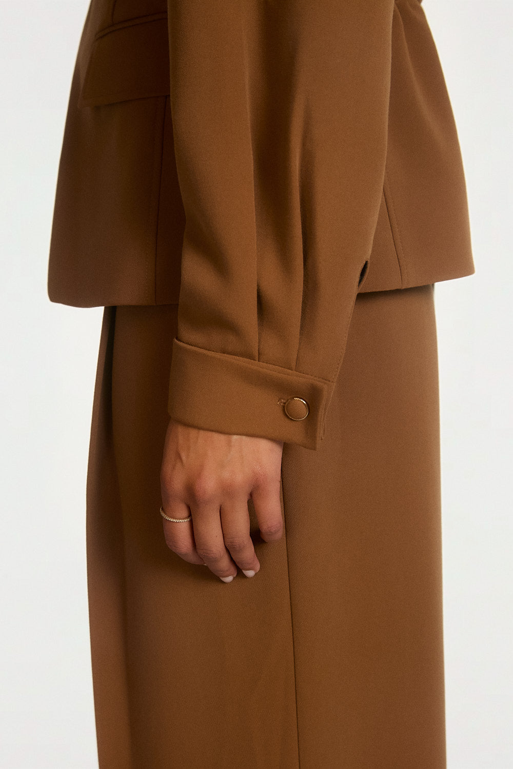 Aaiko Kayla blazer doppiopetto marrone scollo V