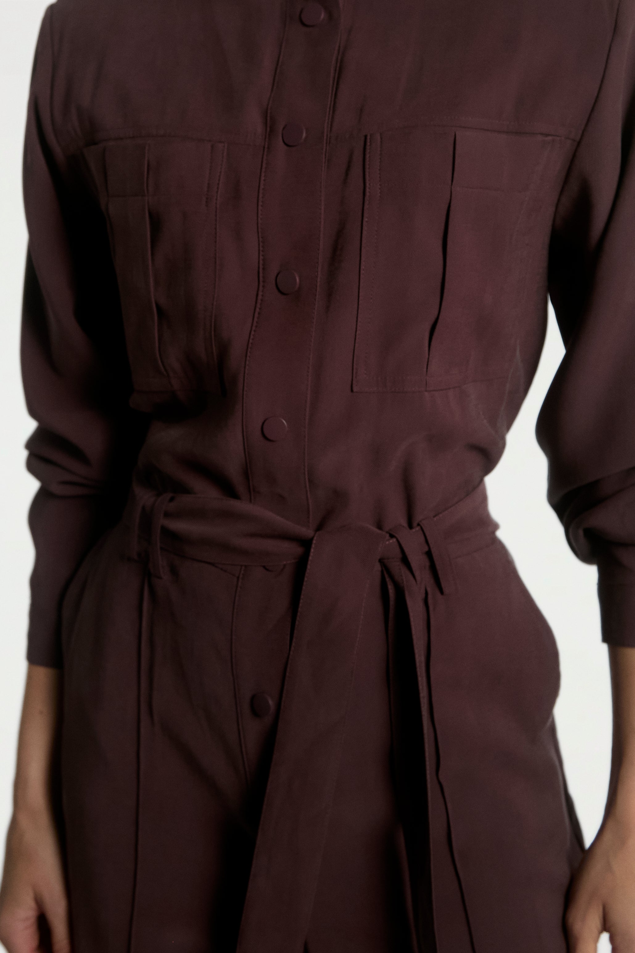 Aaiko Lise tuta bordeaux manica lunga elegante