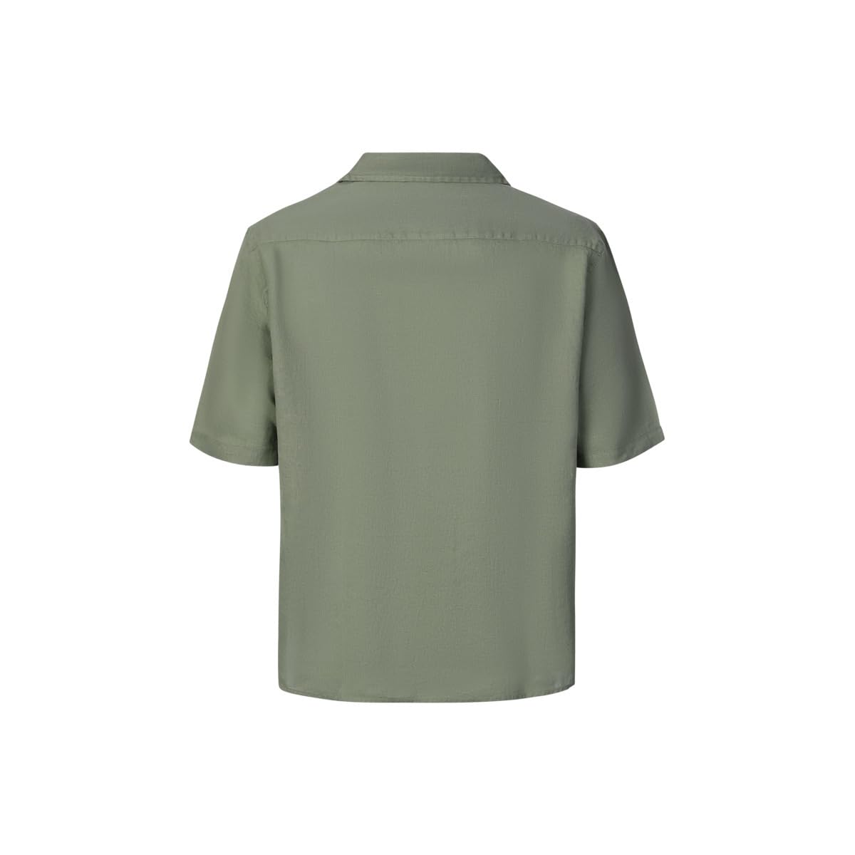La Martina MCC025 camicia uomo verde lino manica corta
