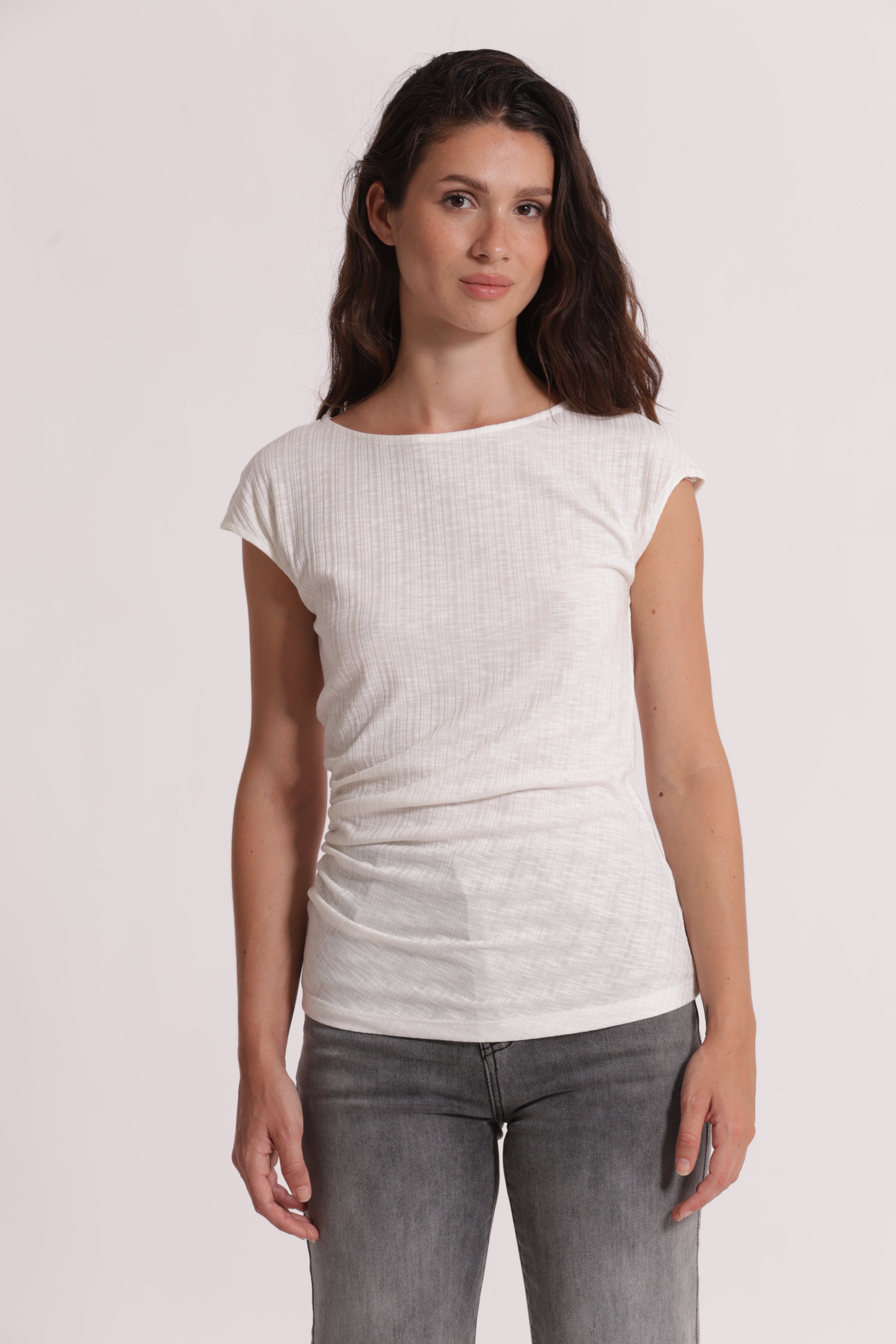 Mimi Mua T-Shirt Arriccio Laterale Nero