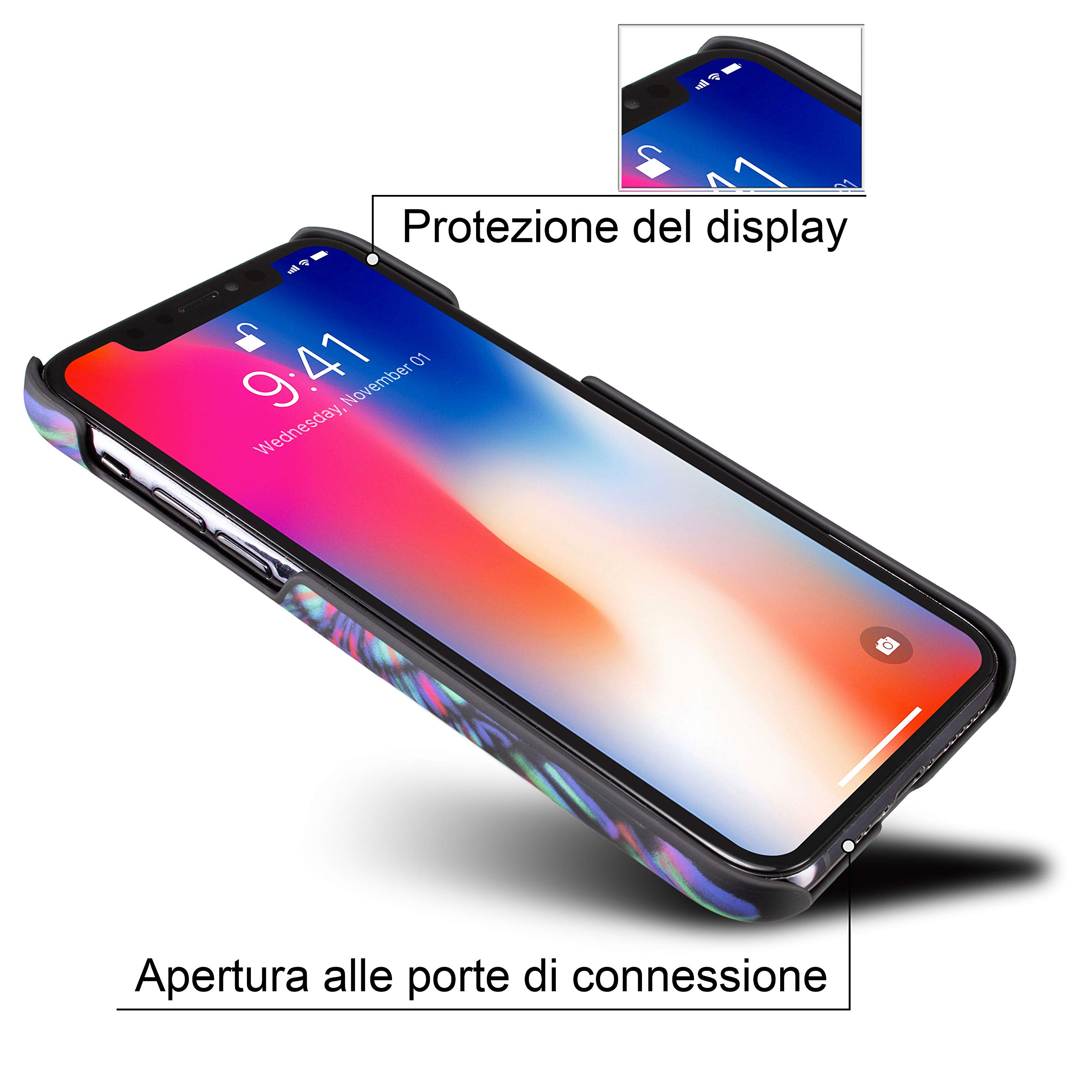 Marcelo Burlon County of Milan iPhone 11 Pro cover rigida vetro 9H