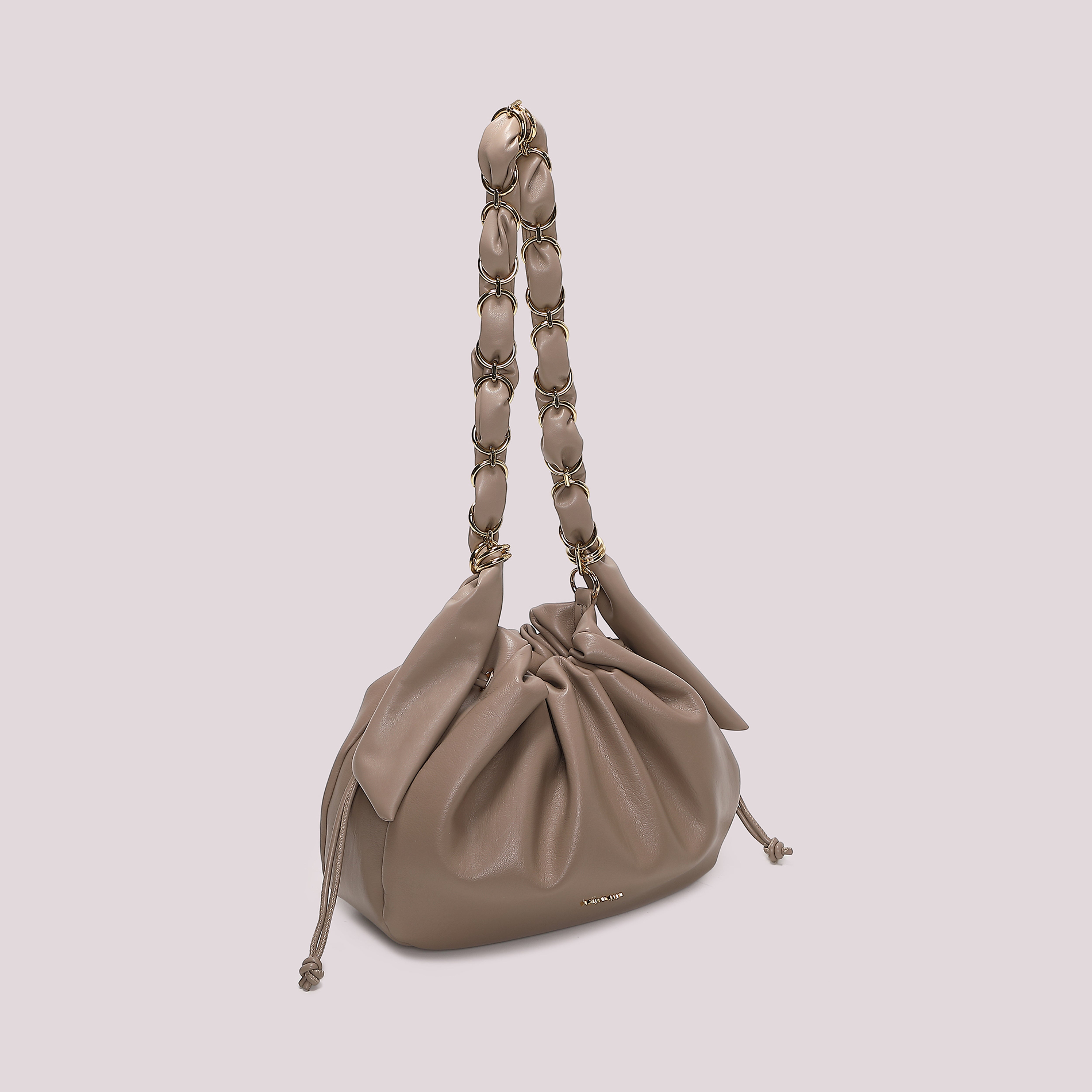 Mimi Mua Borsa Spalla Catena Manici Nero Ecopelle