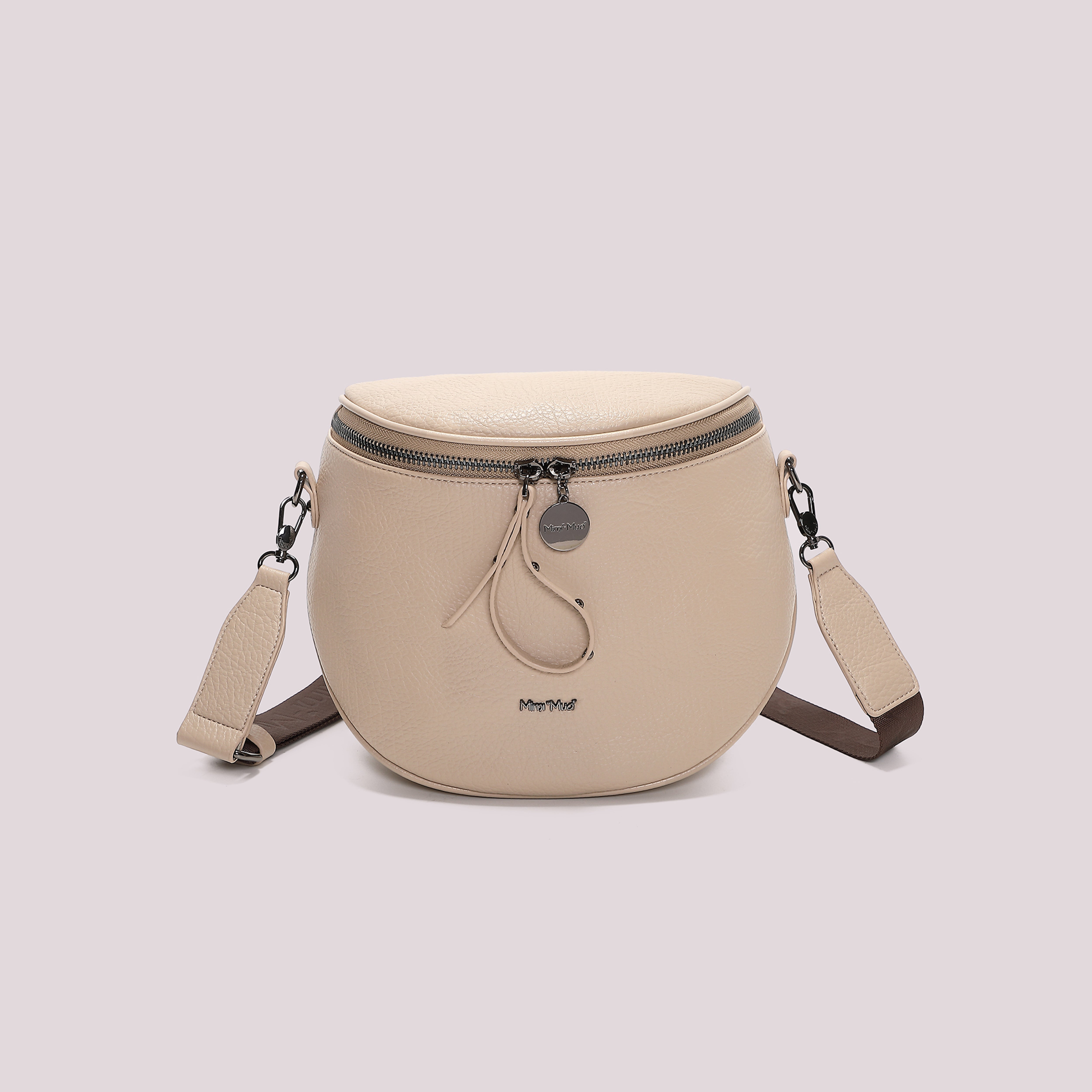 Mimi Mua Borsa Marsupio Grande Tracolla Logata Nero