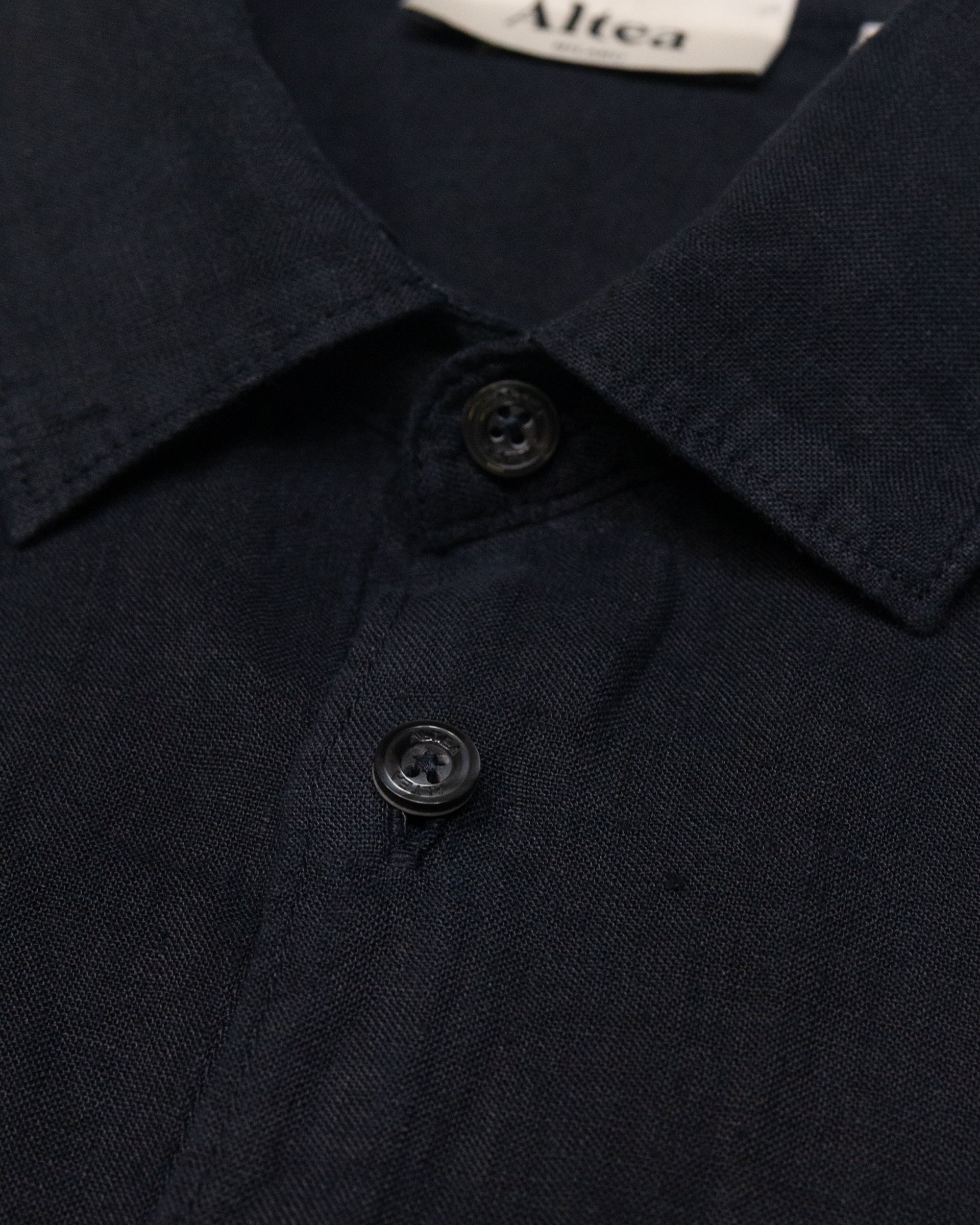 Altea Bond camicia in lino blu Navy regular
