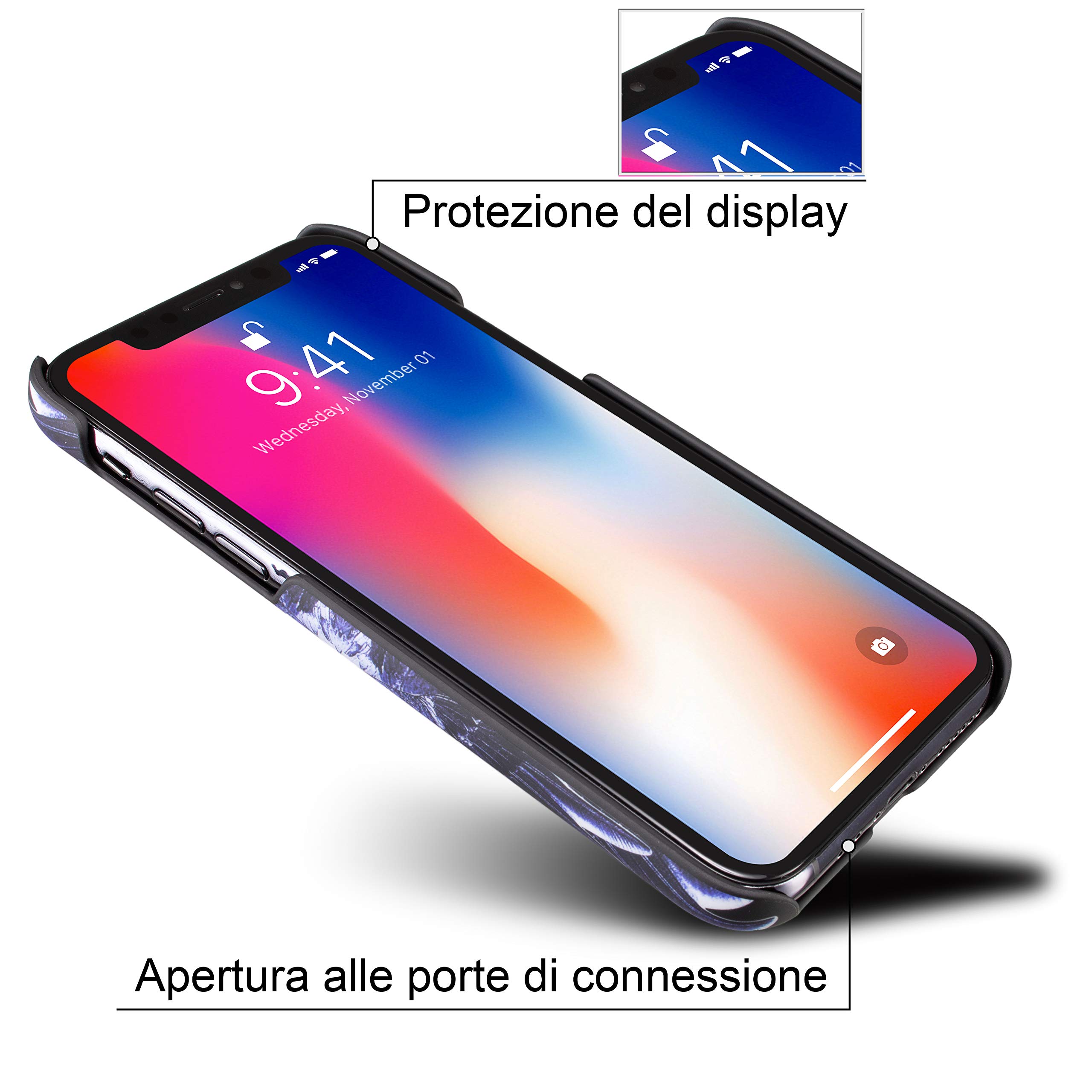 Marcelo Burlon County of Milan cover iPhone 11 Pro Max + vetro antiurto